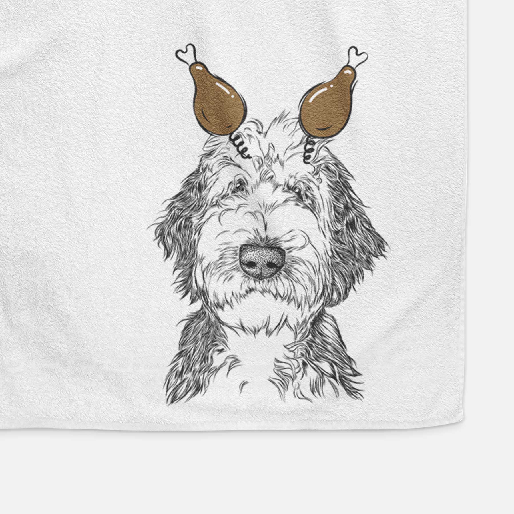 Milo Fluff the Sheepadoodle Decorative Hand Towel