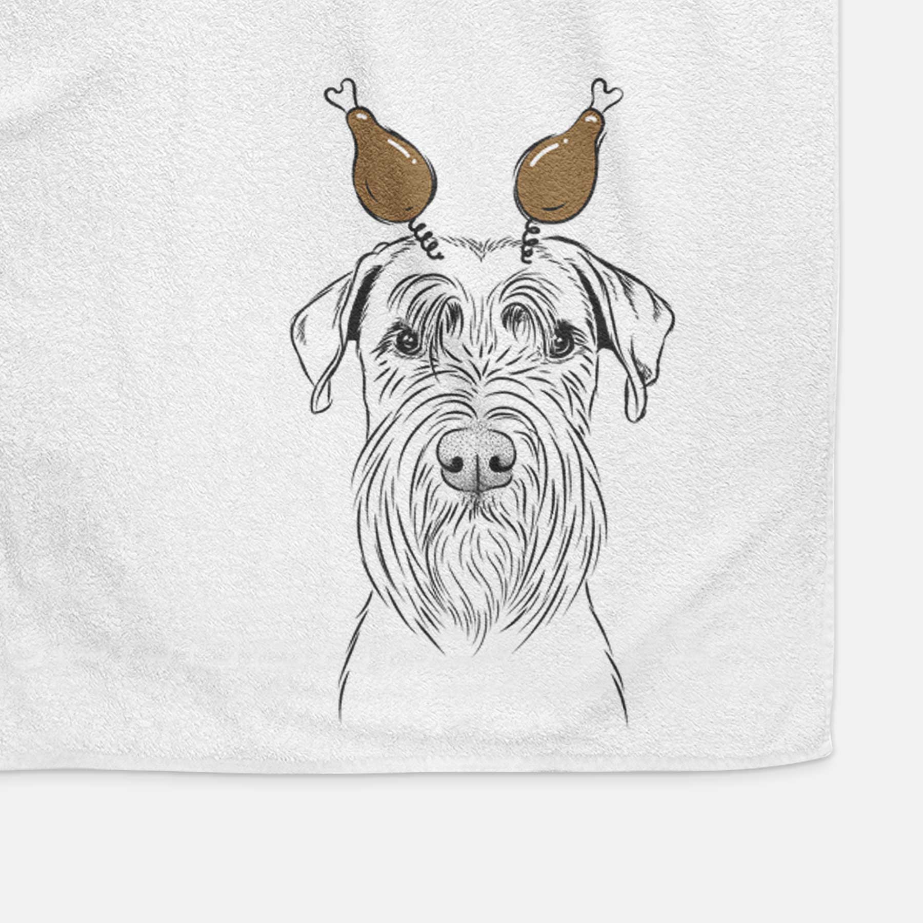 Milton the Schnauzer Decorative Hand Towel