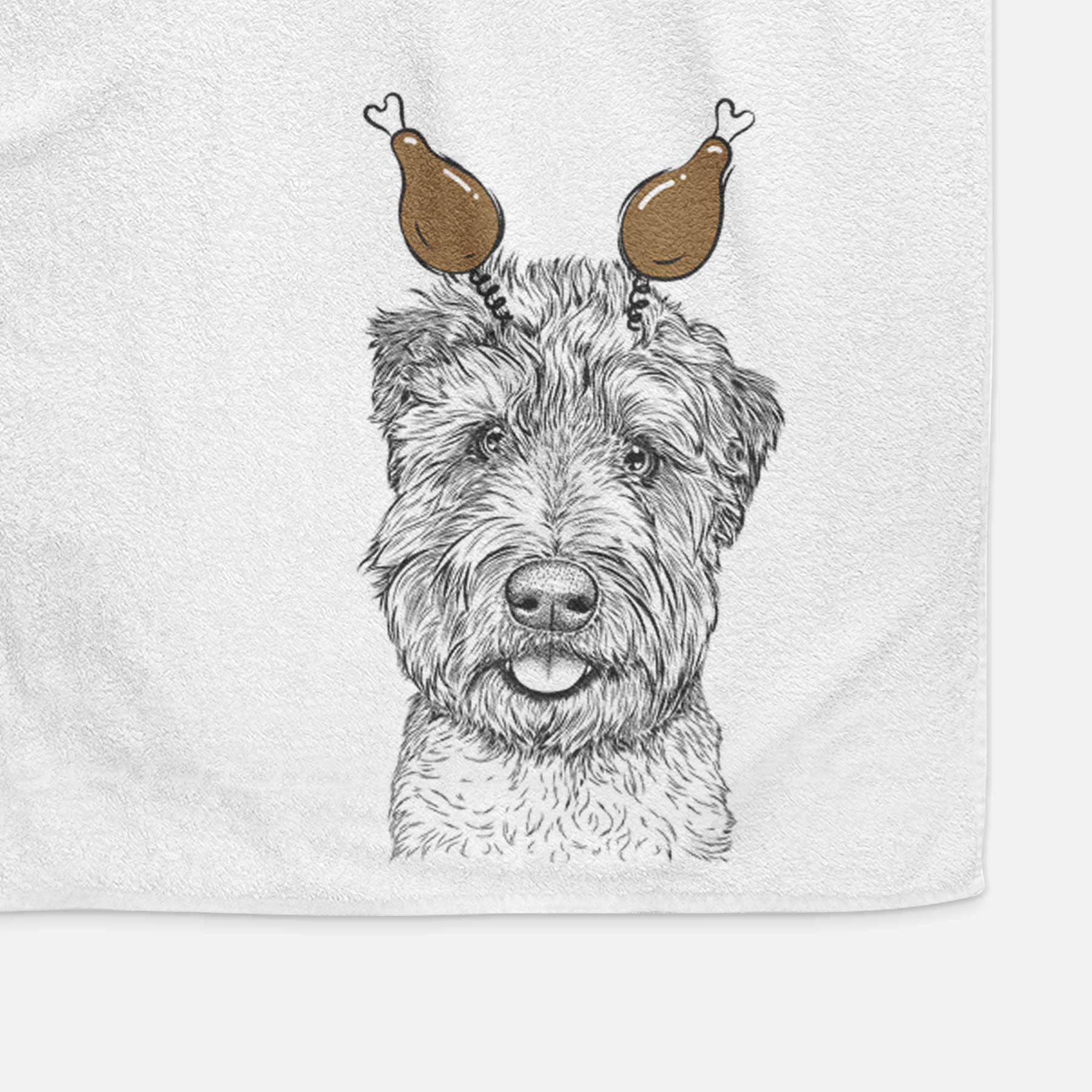 Milton the Soft Coated Wheaten Terrier Decorative Hand Towel