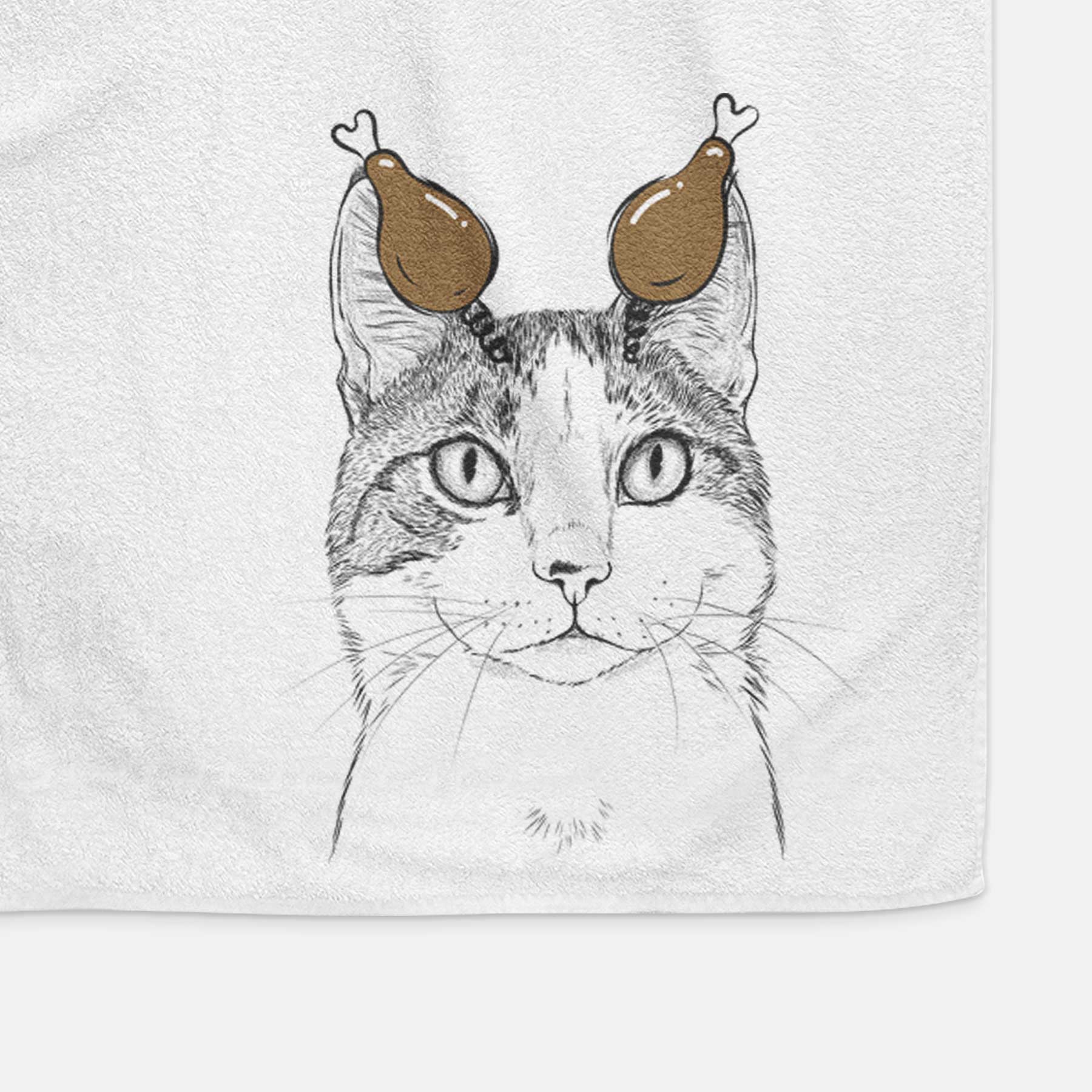 Mini Griffin the Domestic Shorthair Cat Decorative Hand Towel