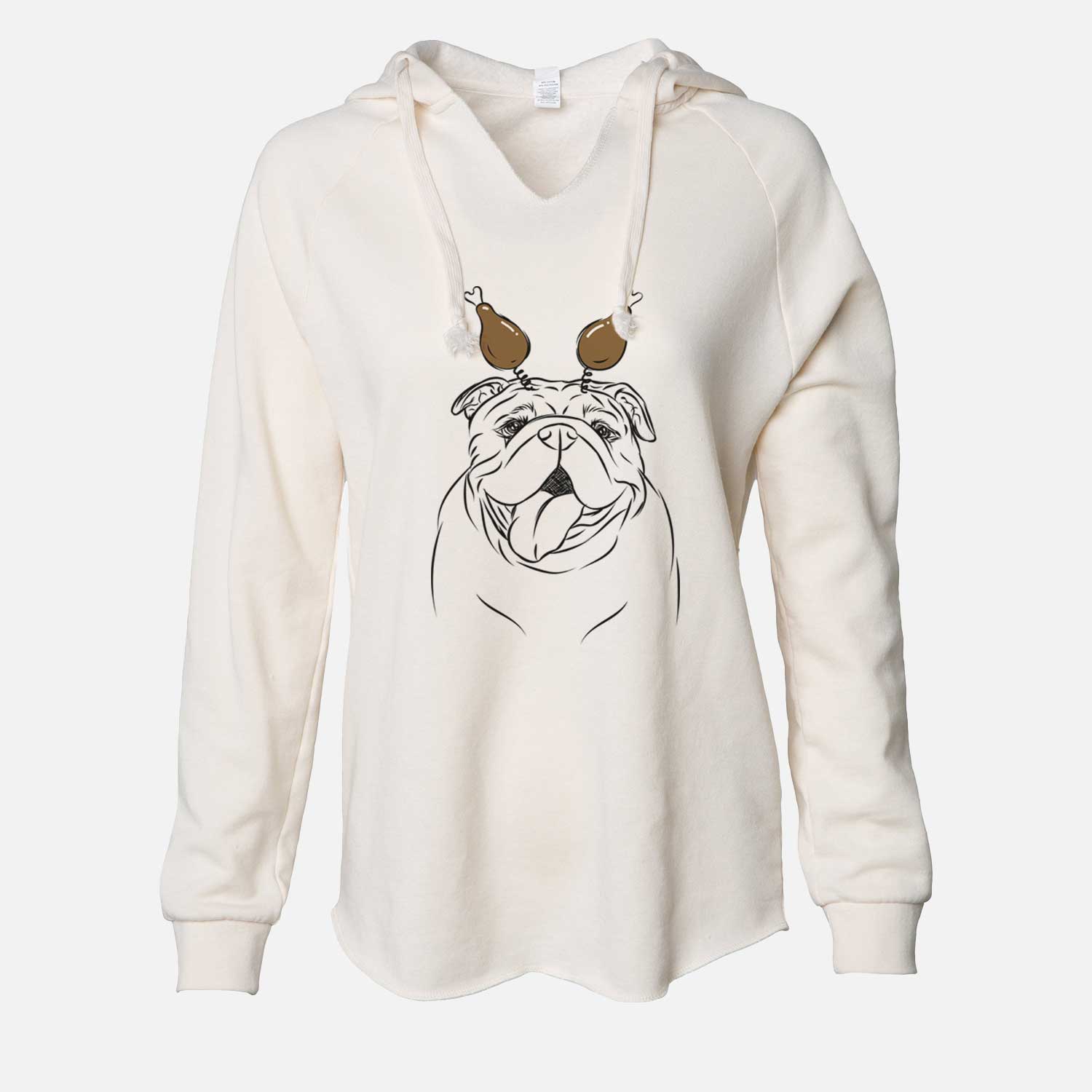Thanksgiving Missy Moo the English Bulldog - Cali Wave Hooded Sweatshirt