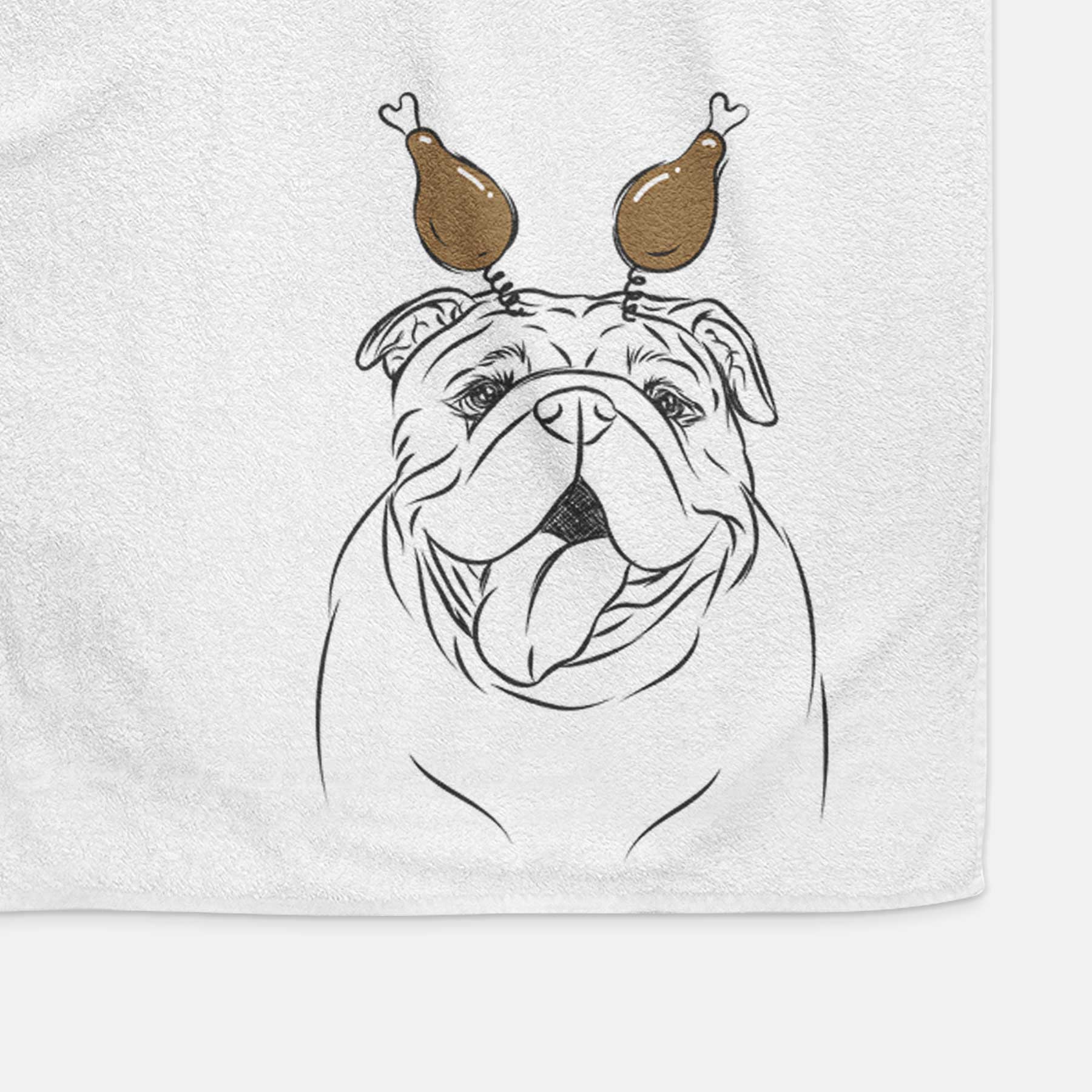 Missy Moo the English Bulldog Decorative Hand Towel