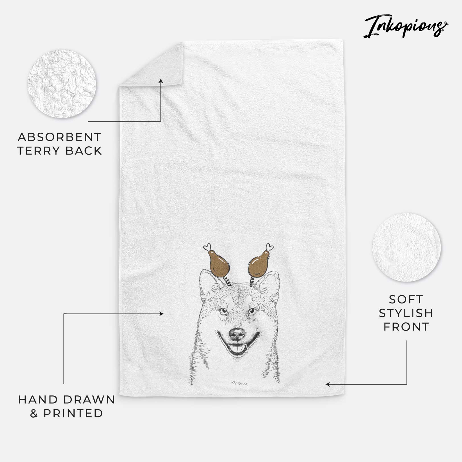 Mitsu the Shiba Inu Decorative Hand Towel