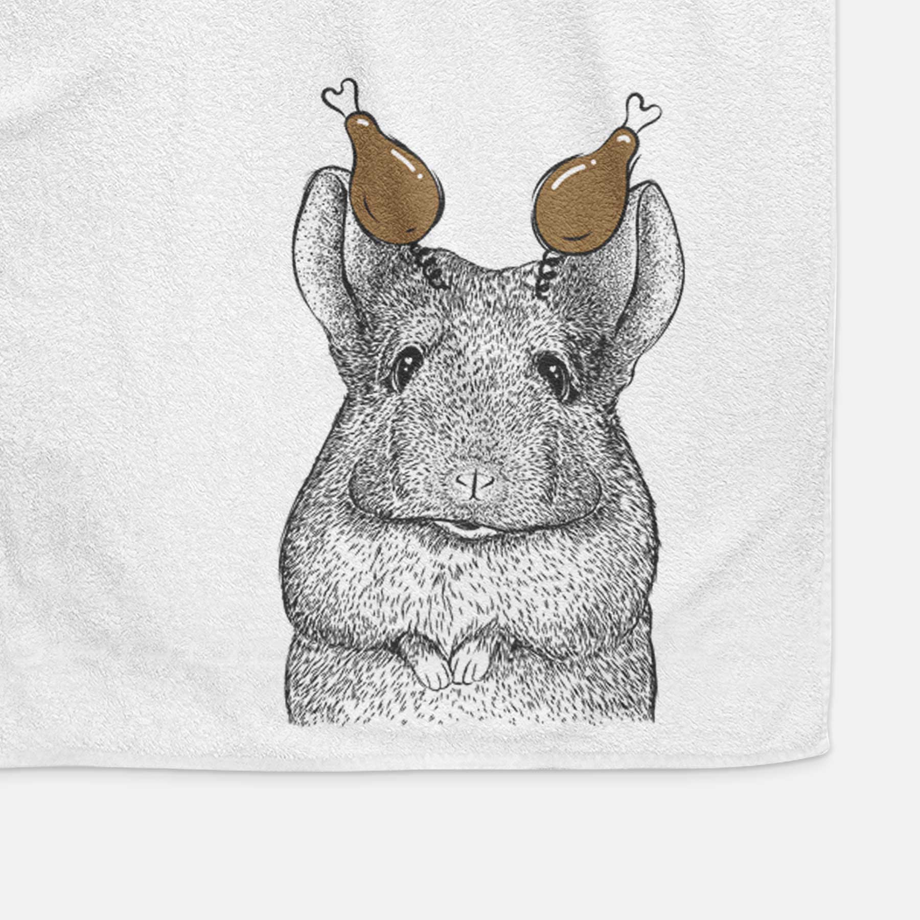 Mojo the Chinchilla Decorative Hand Towel