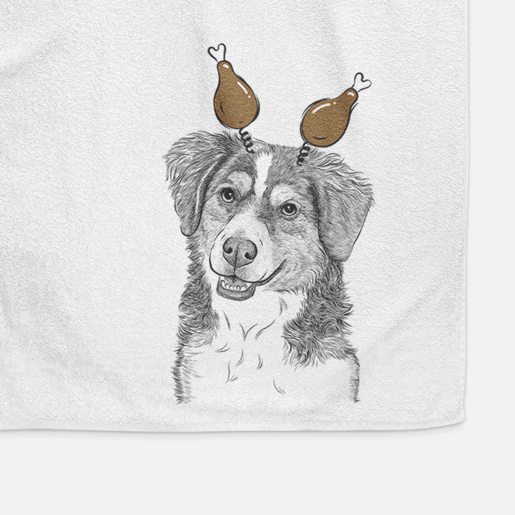 Molly the Miniature Bernedoodle Decorative Hand Towel