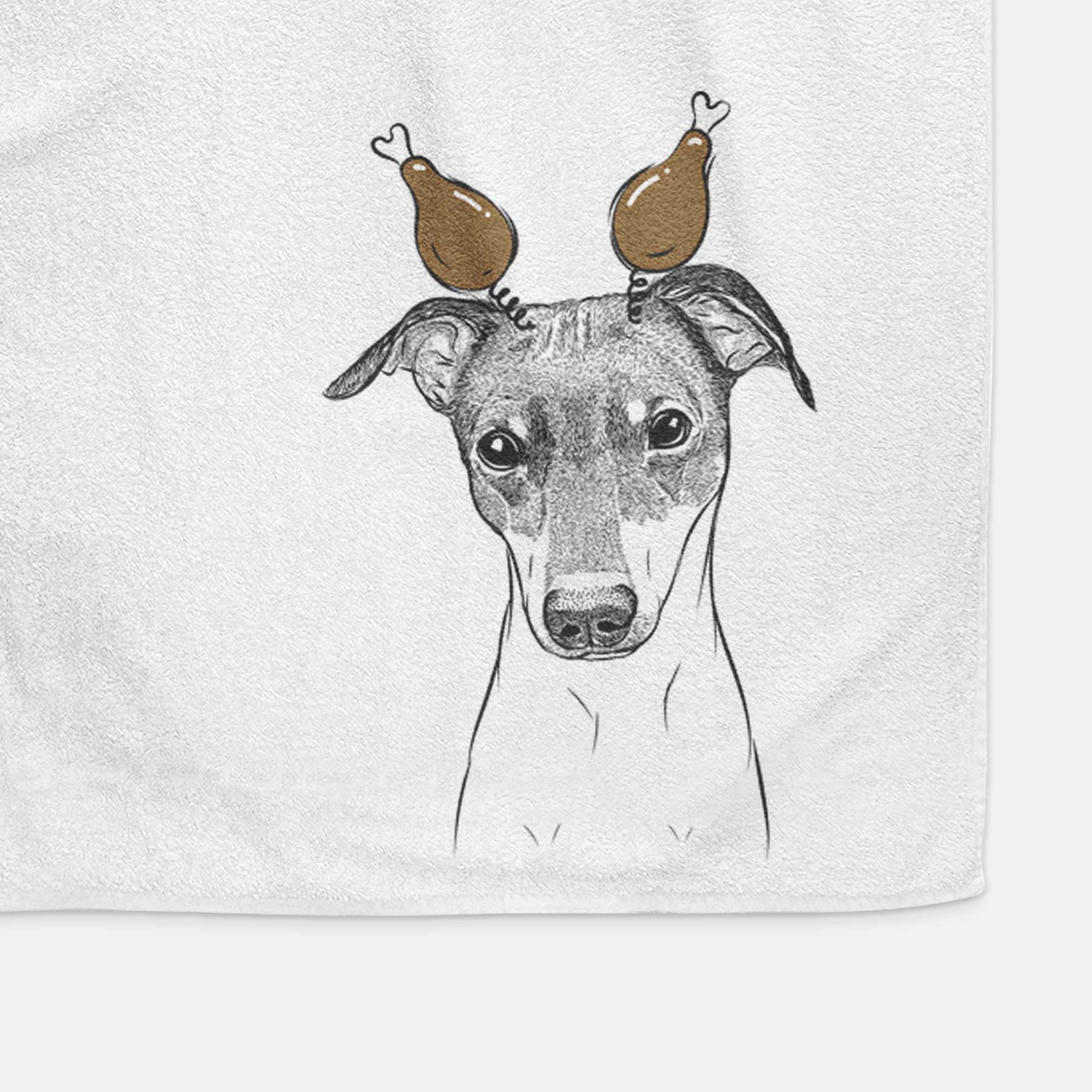 Momo the Japanese Terrier Decorative Hand Towel