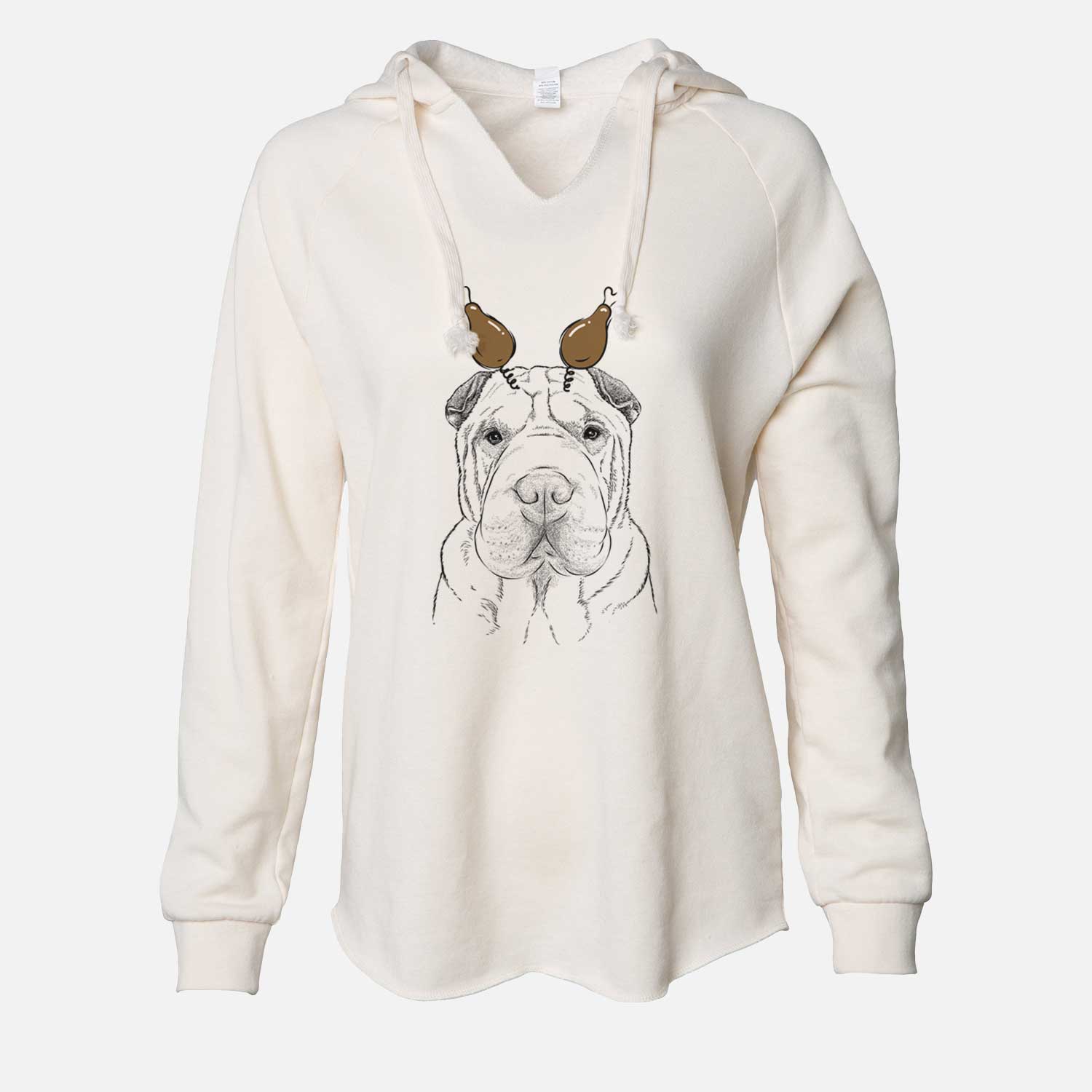 Thanksgiving Moomers the Shar Pei - Cali Wave Hooded Sweatshirt