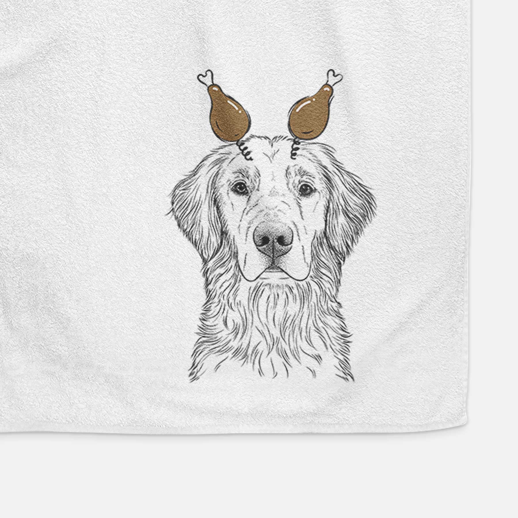 Moose the Field Golden Retriever Decorative Hand Towel