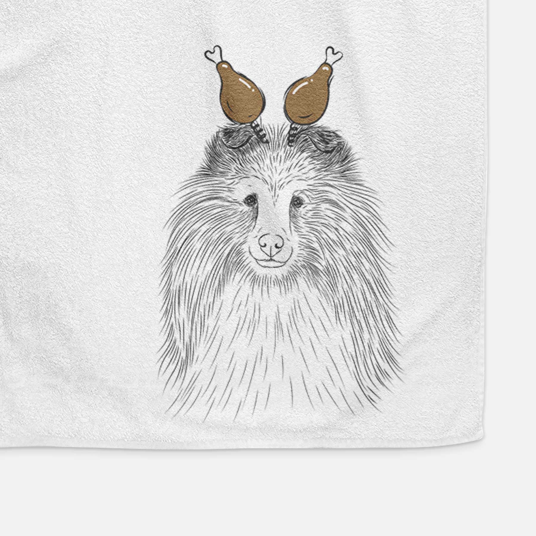 Moxie the Shetland Sheepdog Decorative Hand Towel