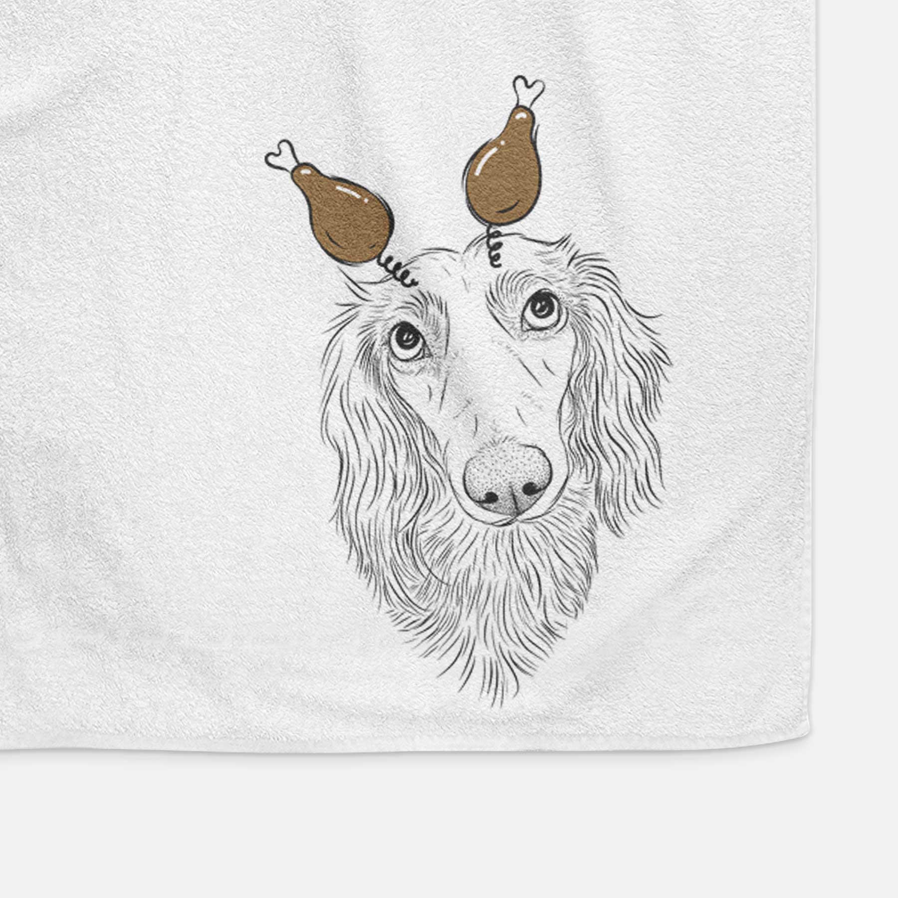 Mr. Rusty the Long Haired Dachshund Decorative Hand Towel