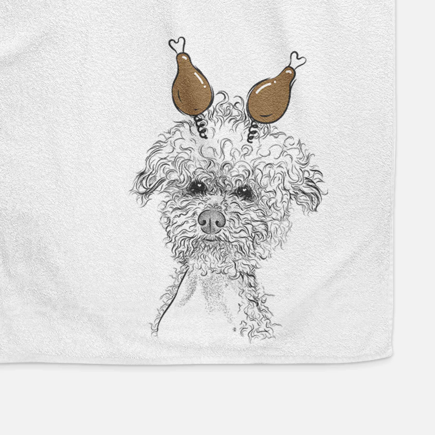 Muffin the Poodle Decorative Hand Towel