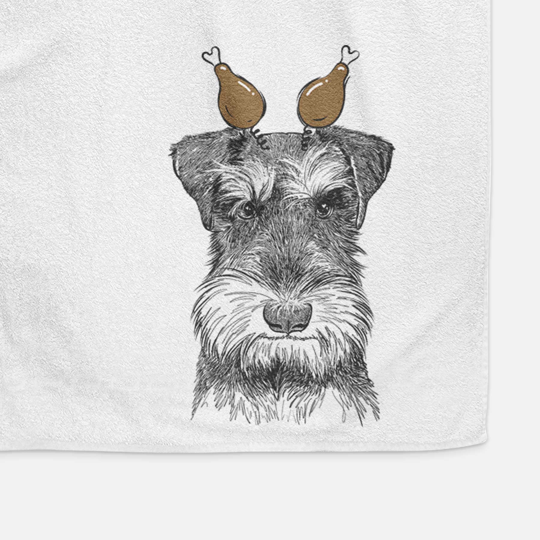 Murphy the Mini Schnauzer Decorative Hand Towel