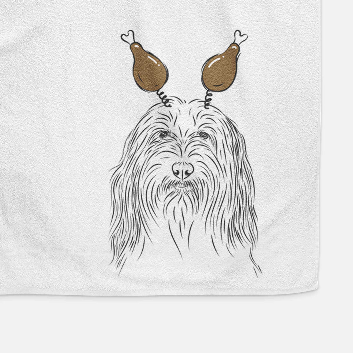 Murray the Bearded Collie Decorative Hand Towel
