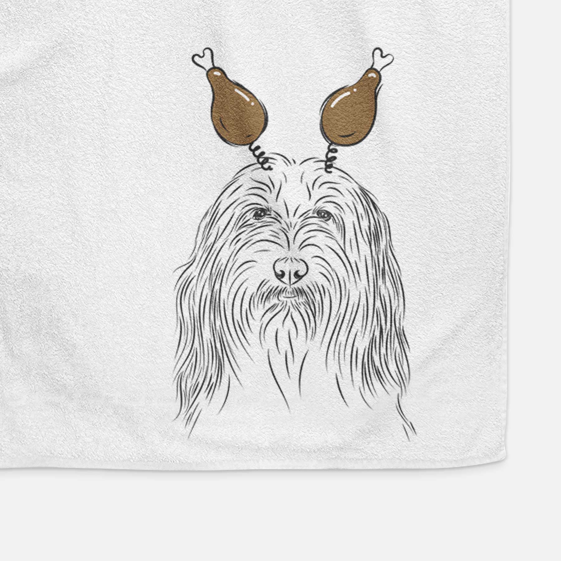 Murray the Bearded Collie Decorative Hand Towel