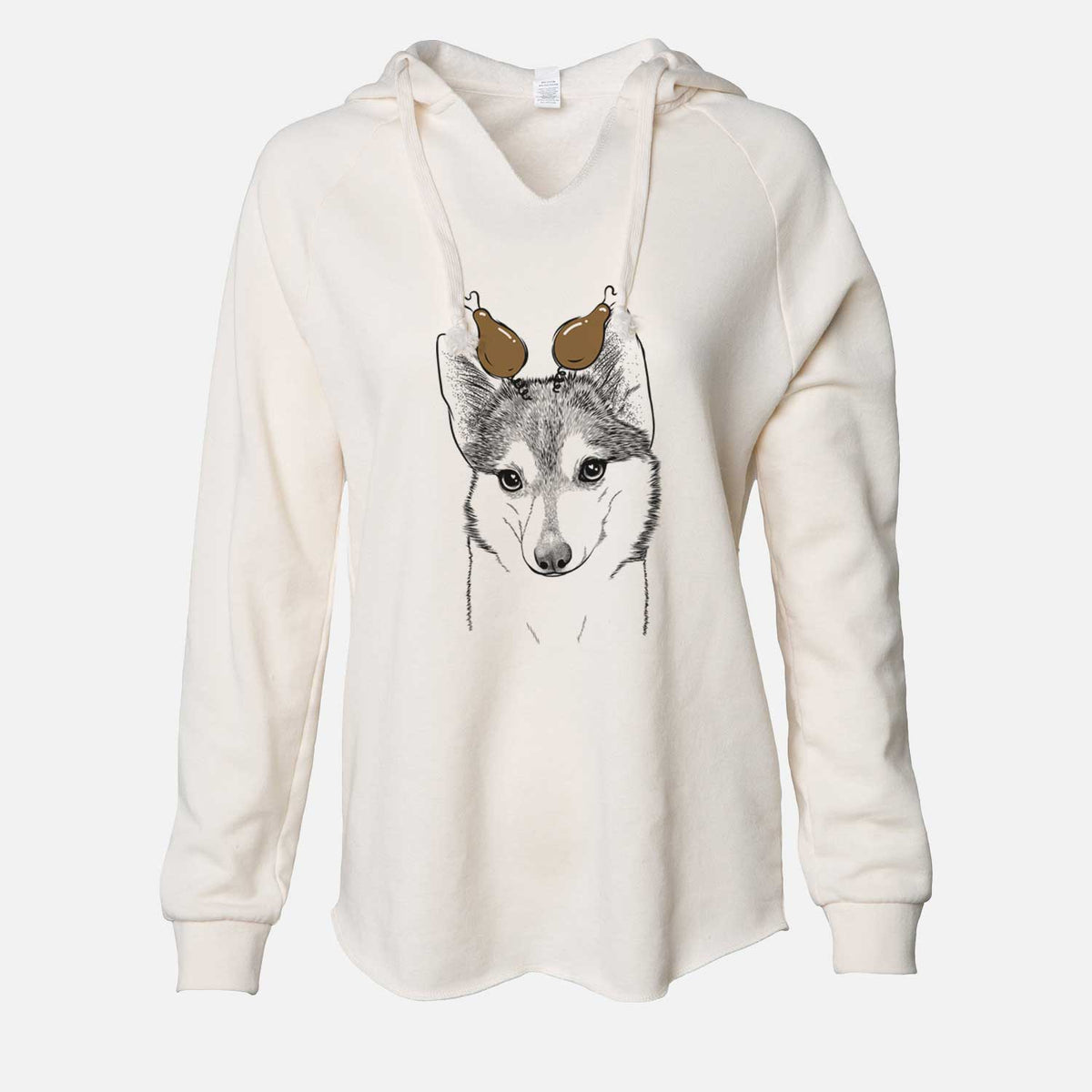 Thanksgiving Nami the Alaskan Klee Kai - Cali Wave Hooded Sweatshirt