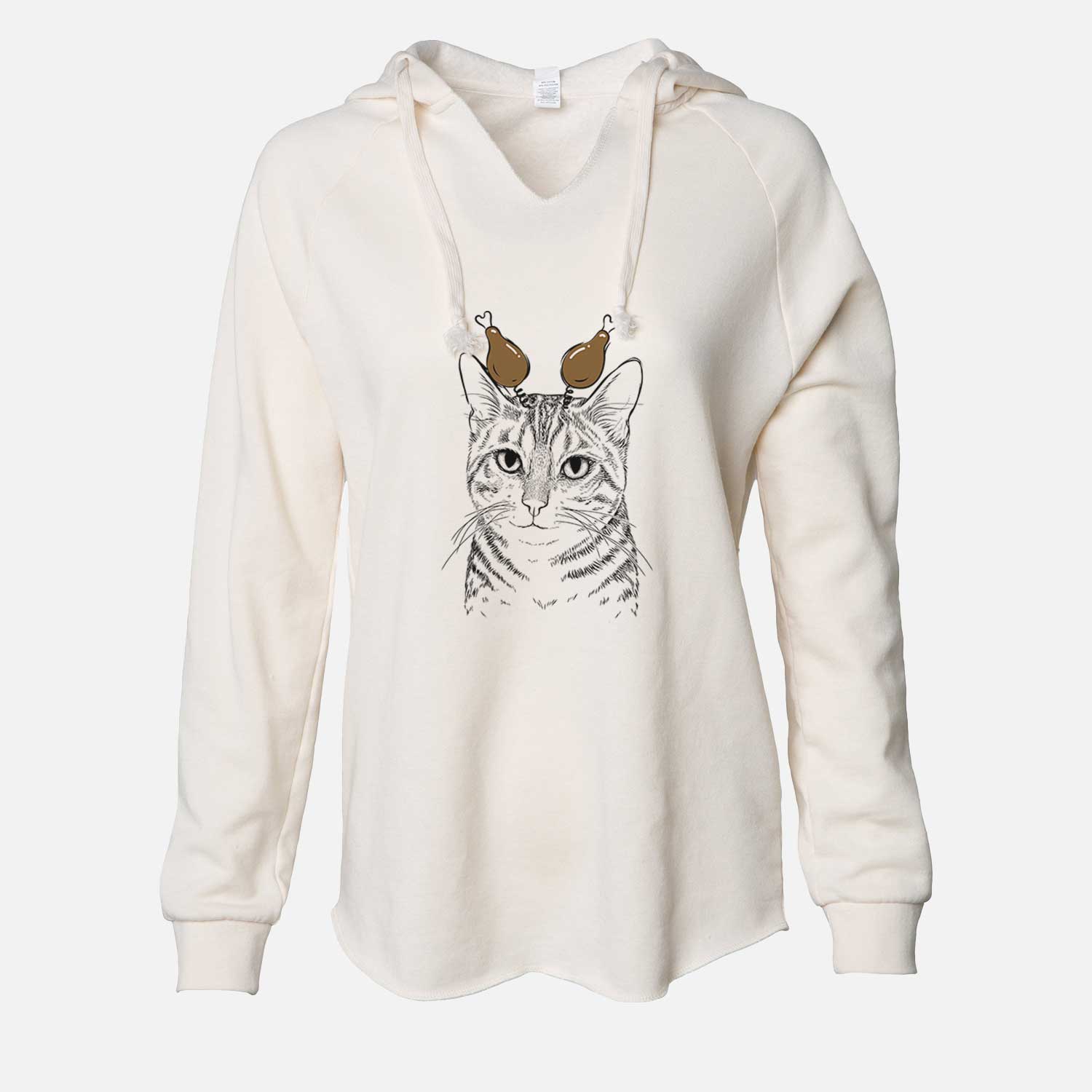Thanksgiving Nell the Tabby Cat - Cali Wave Hooded Sweatshirt