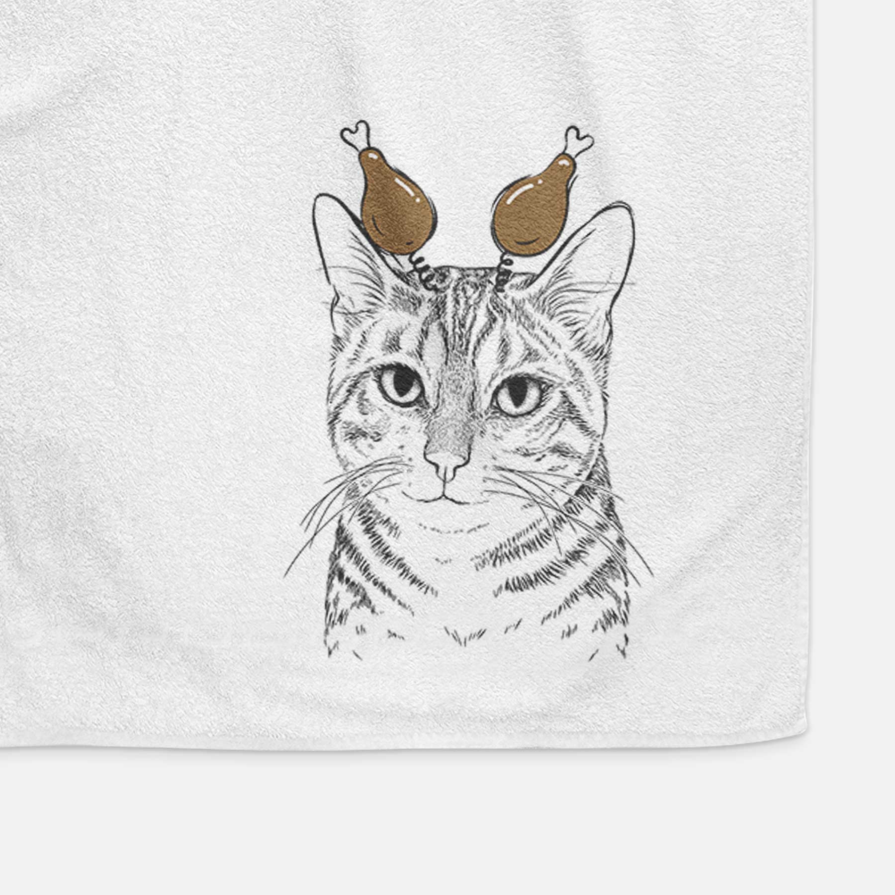 Nell the Tabby Cat Decorative Hand Towel