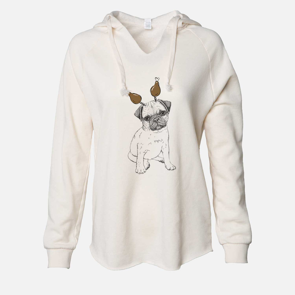 Thanksgiving Nelson the Pug Puppy - Cali Wave Hooded Sweatshirt