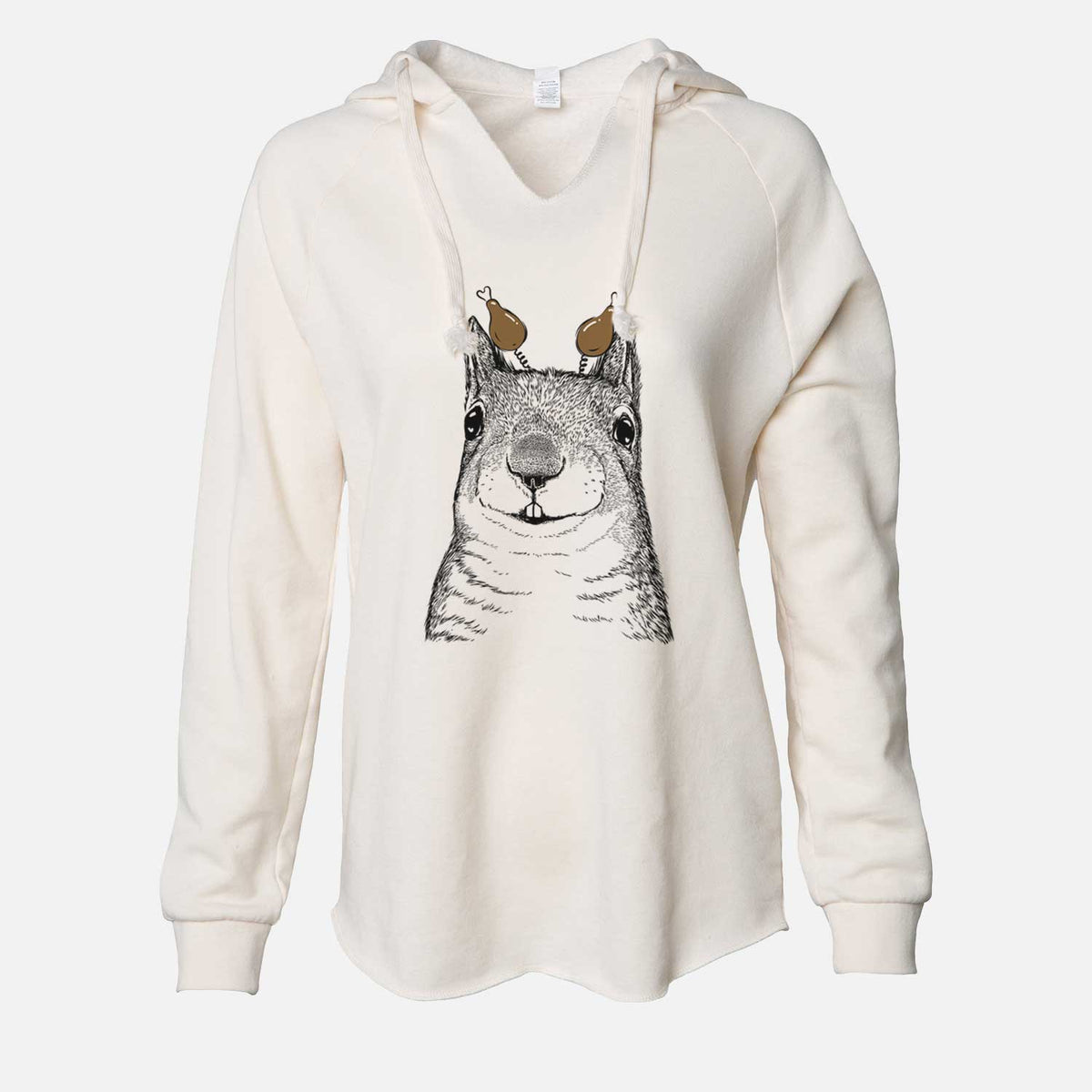 Thanksgiving Nibbles the Squirrel - Cali Wave Hooded Sweatshirt