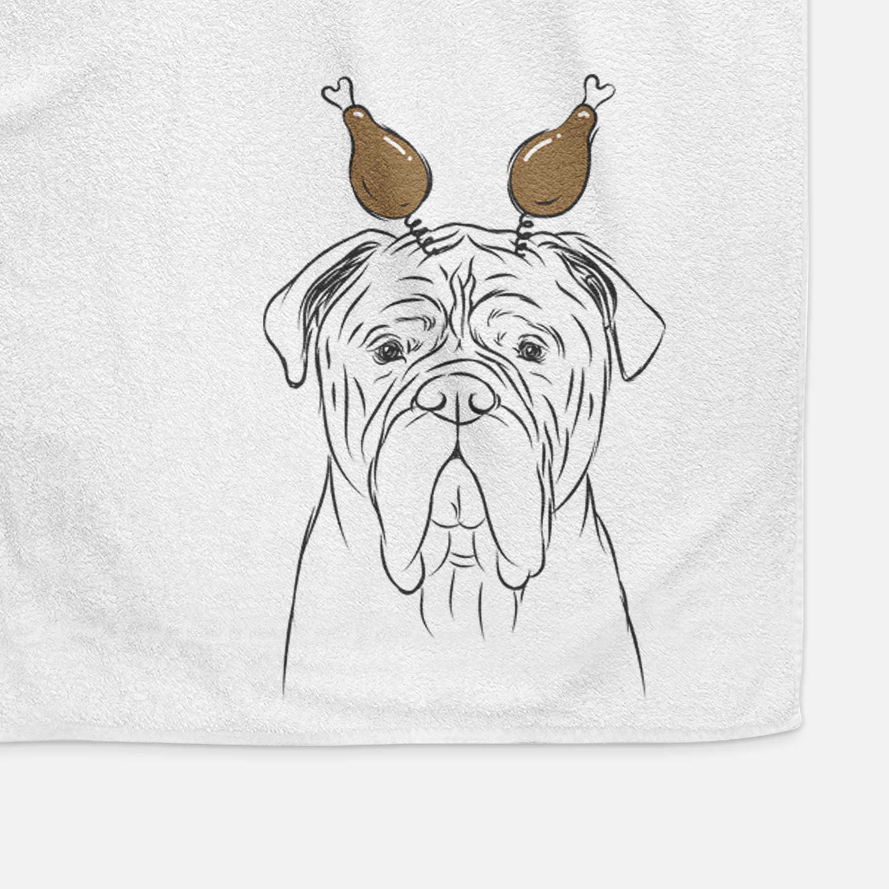 Nolan the Bull Mastiff Decorative Hand Towel