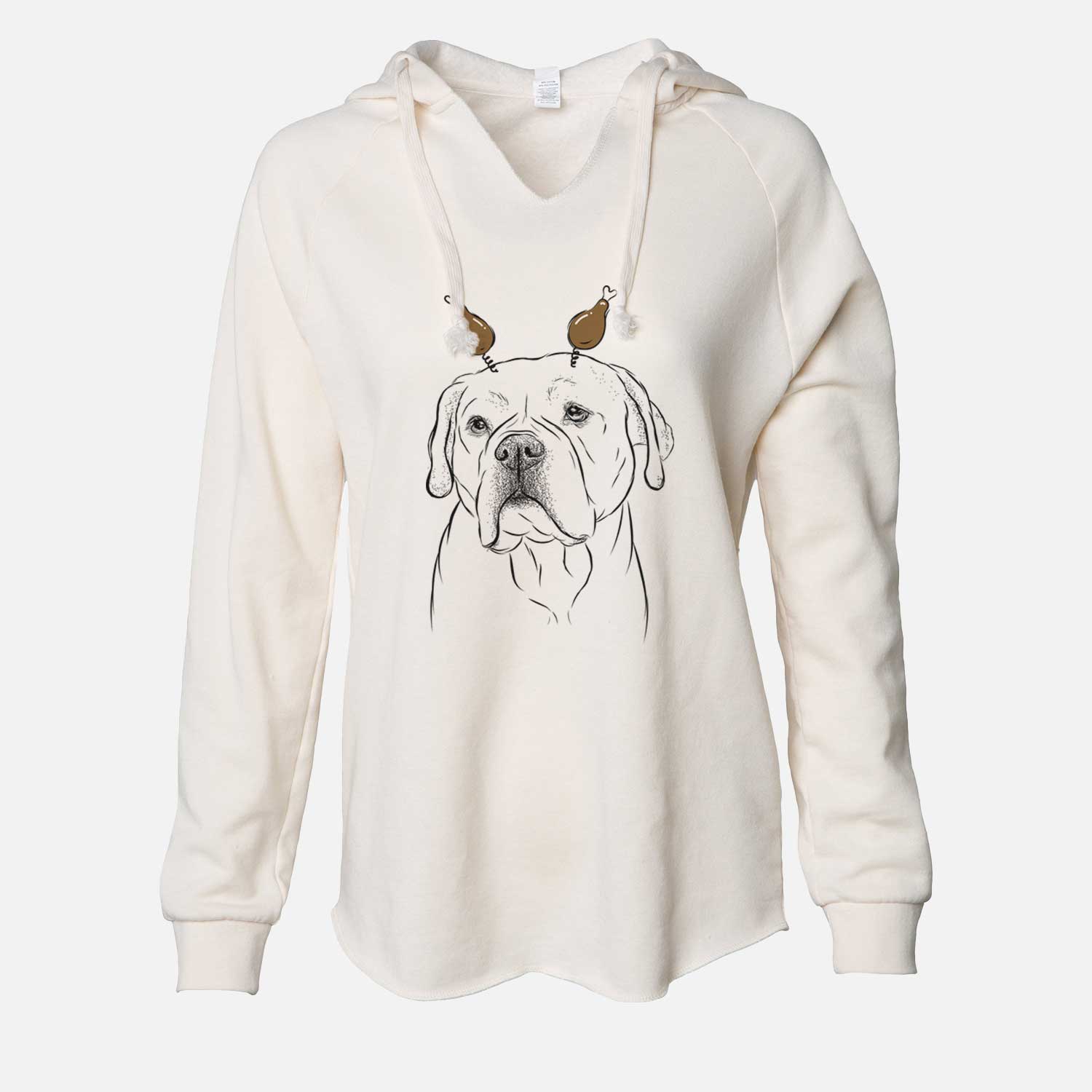 Thanksgiving Nora the American Bulldog Mix - Cali Wave Hooded Sweatshirt