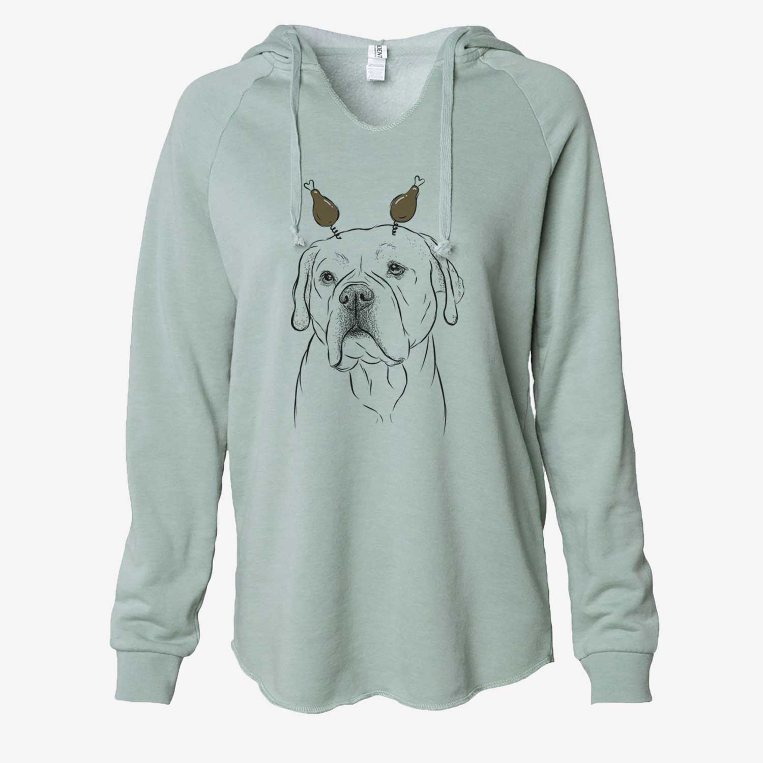 Thanksgiving Nora the American Bulldog Mix - Cali Wave Hooded Sweatshirt