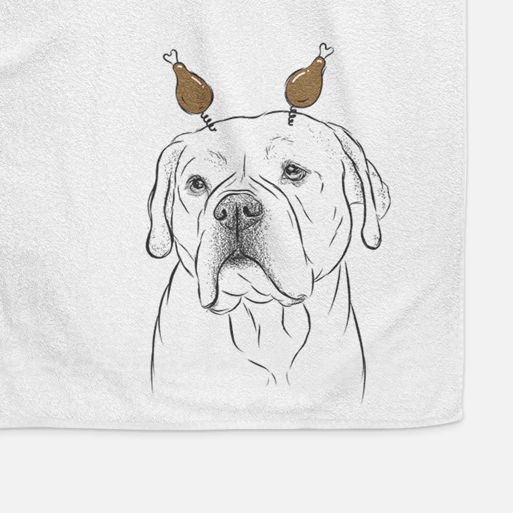 Nora the American Bulldog Mix Decorative Hand Towel