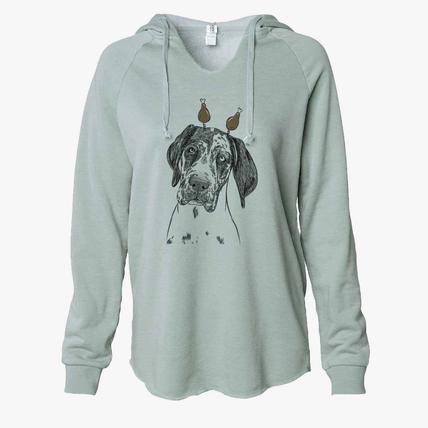 Thanksgiving Nyx the Great Dane - Cali Wave Hooded Sweatshirt