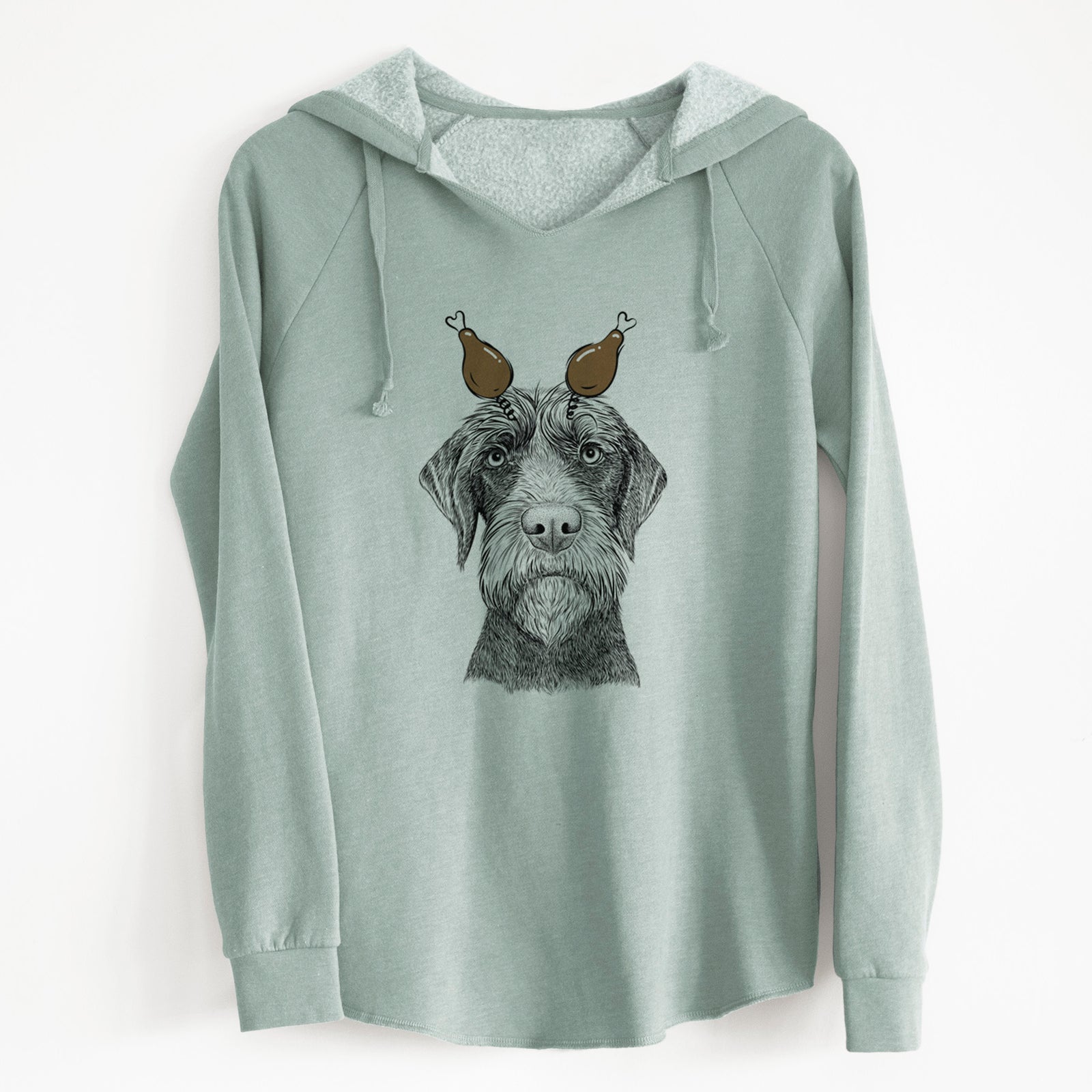 Thanksgiving Oakley the Pudelpointer - Cali Wave Hooded Sweatshirt