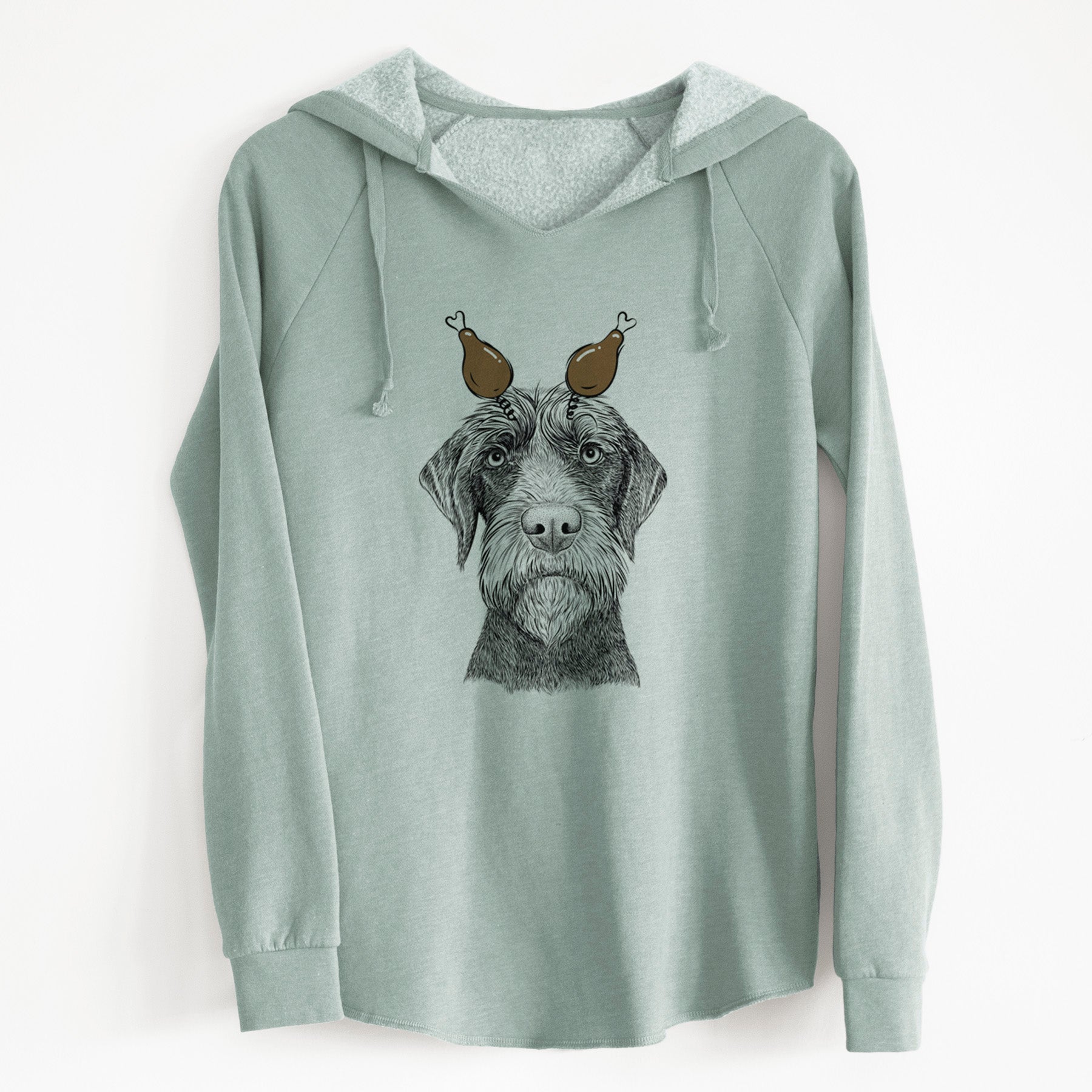 Thanksgiving Oakley the Pudelpointer - Cali Wave Hooded Sweatshirt