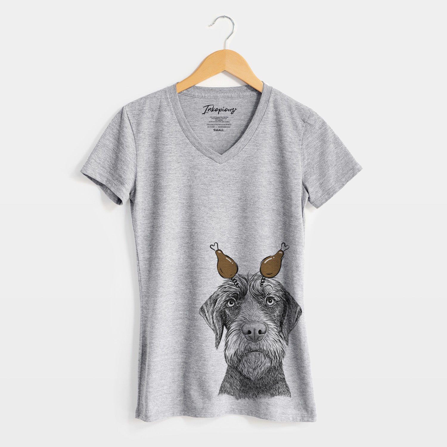 Thanksgiving Oakley the Pudelpointer - Women's Perfect V-neck Shirt