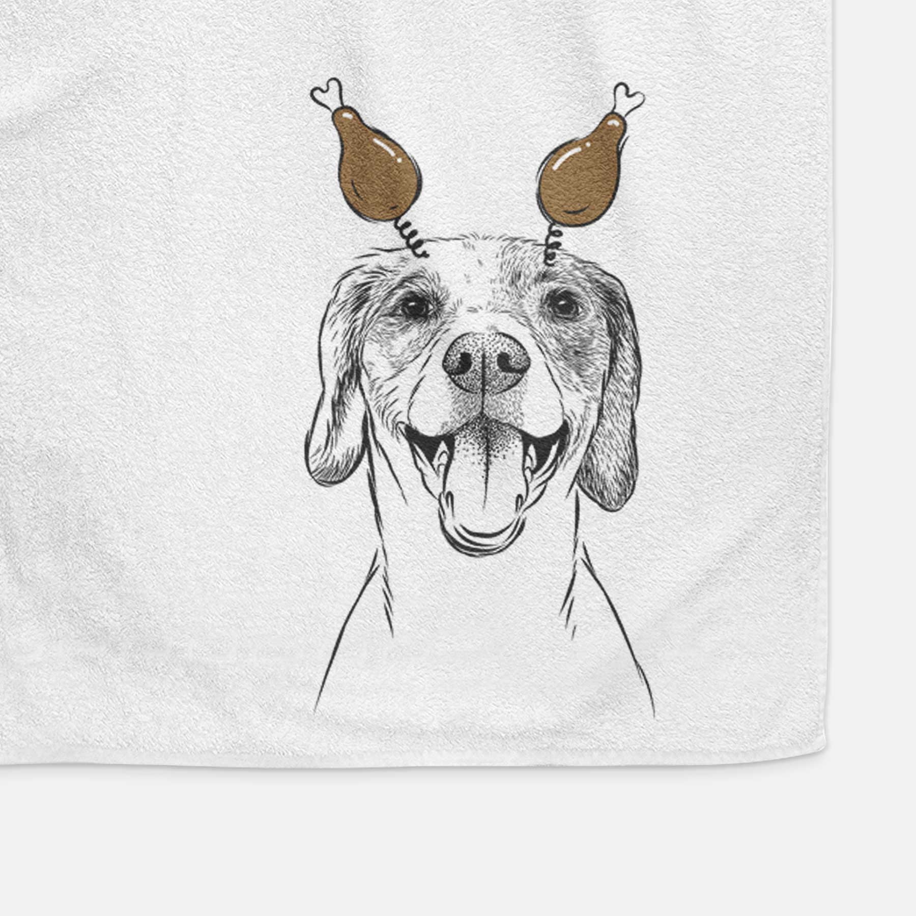 Obi the Beagle Mix Decorative Hand Towel