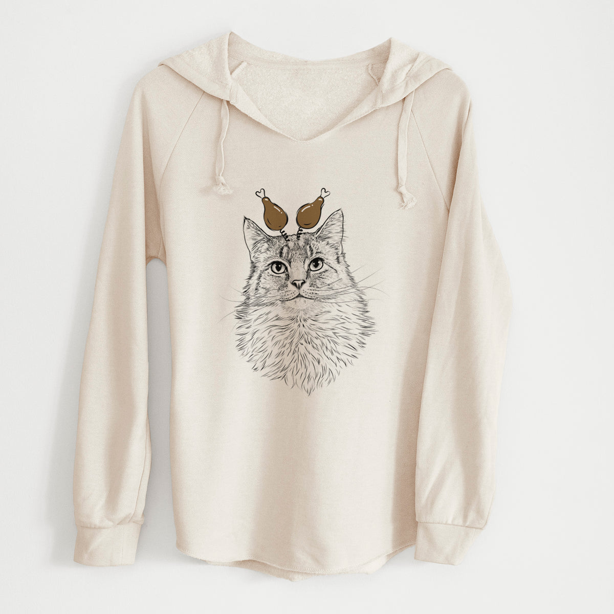 Thanksgiving Olive the Cat - Cali Wave Hooded Sweatshirt