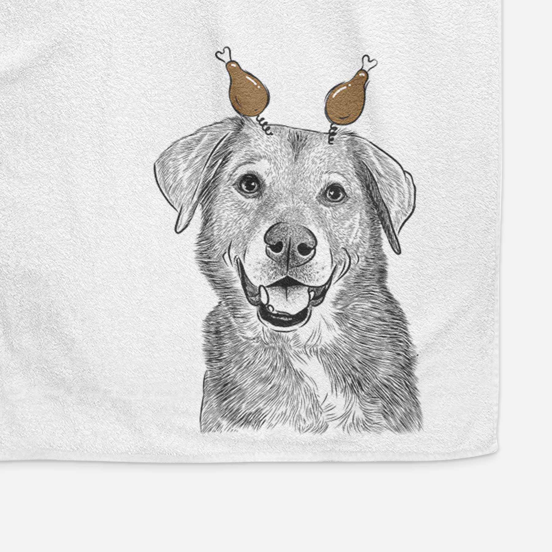 Oliver the Mixed Breed Decorative Hand Towel