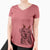 Thanksgiving Oliver the Mixed Breed - Women's V-neck Shirt