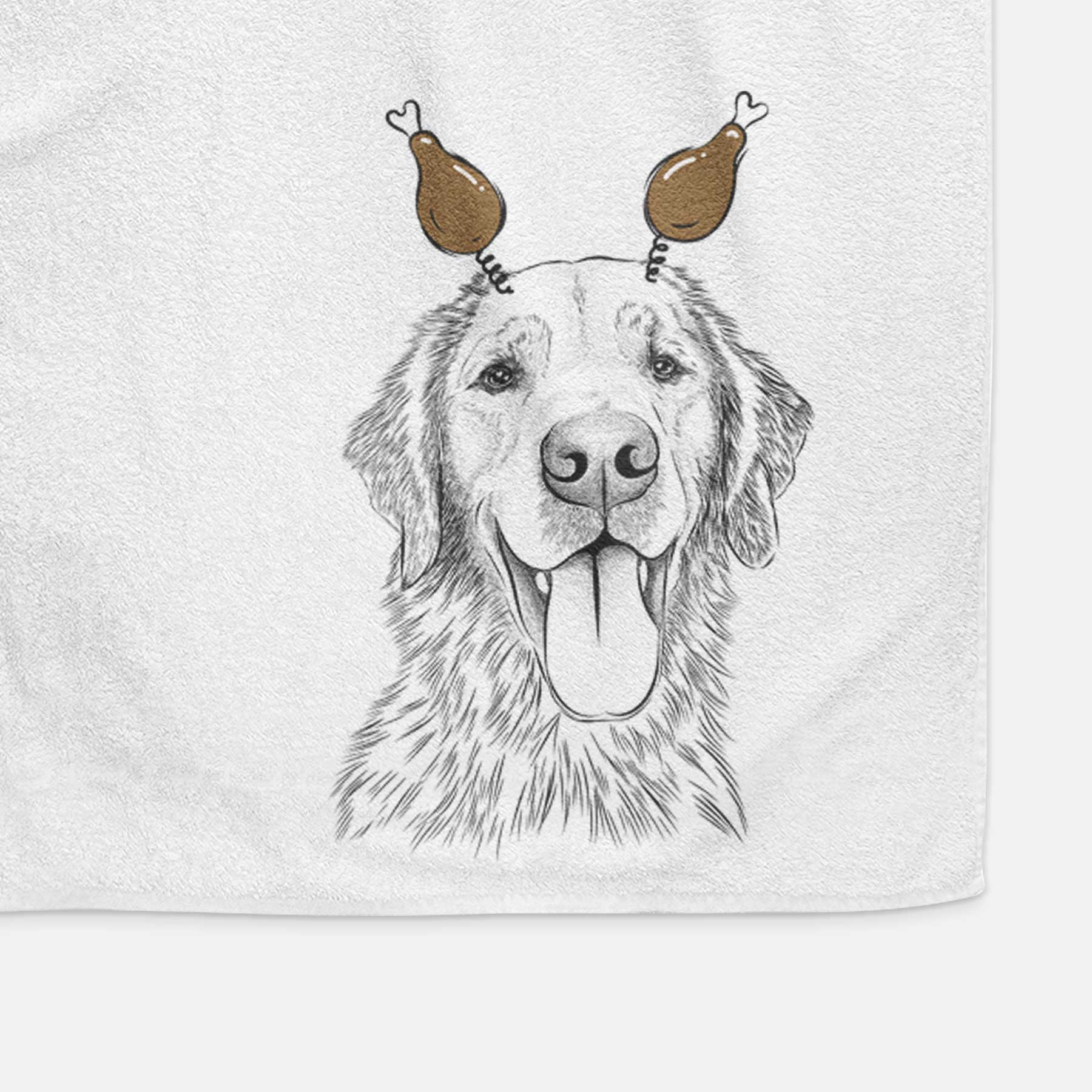 Oliver Tredup the Golden Retriever Decorative Hand Towel