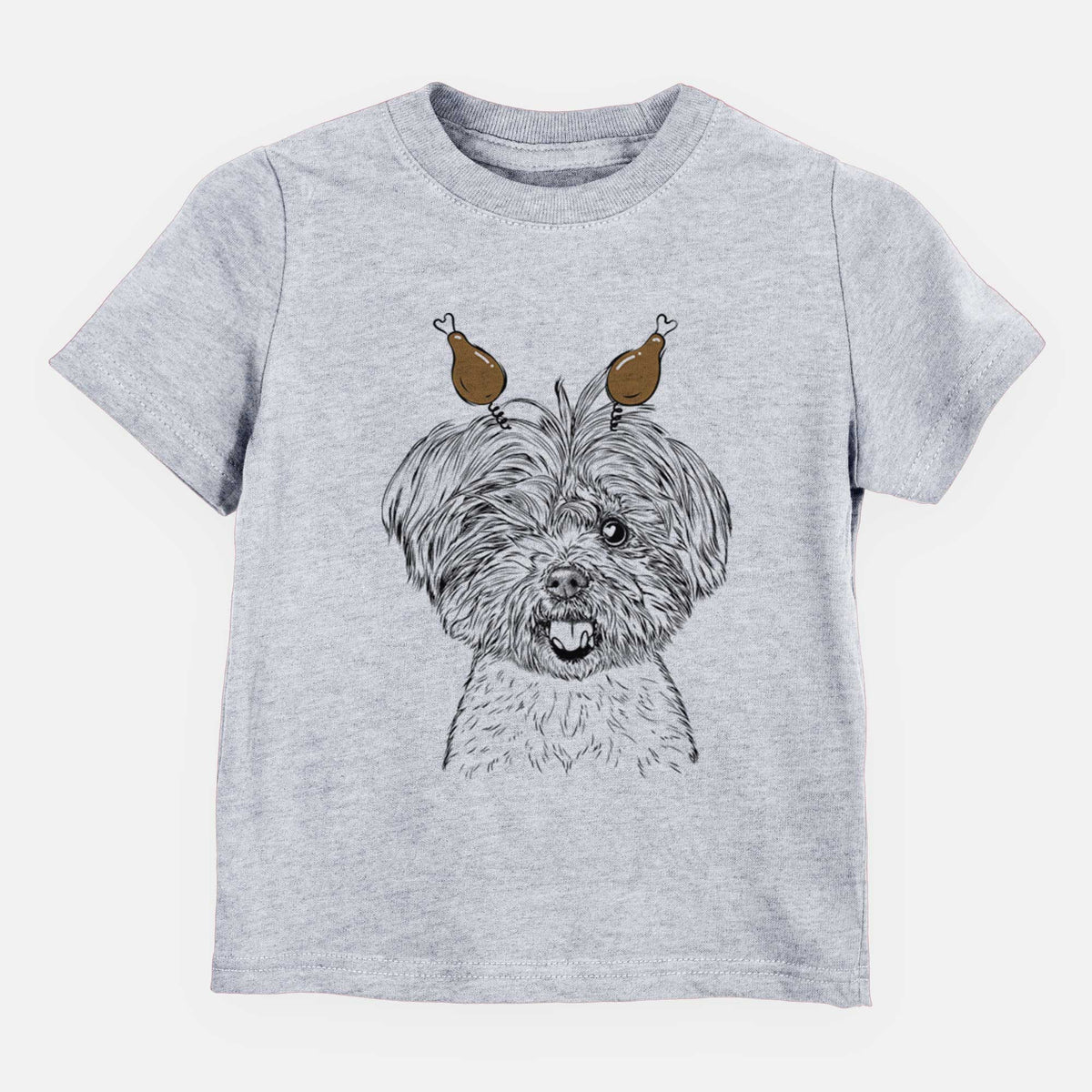 Thanksgiving Oliver the Yorkie Mix - Kids/Youth/Toddler Shirt