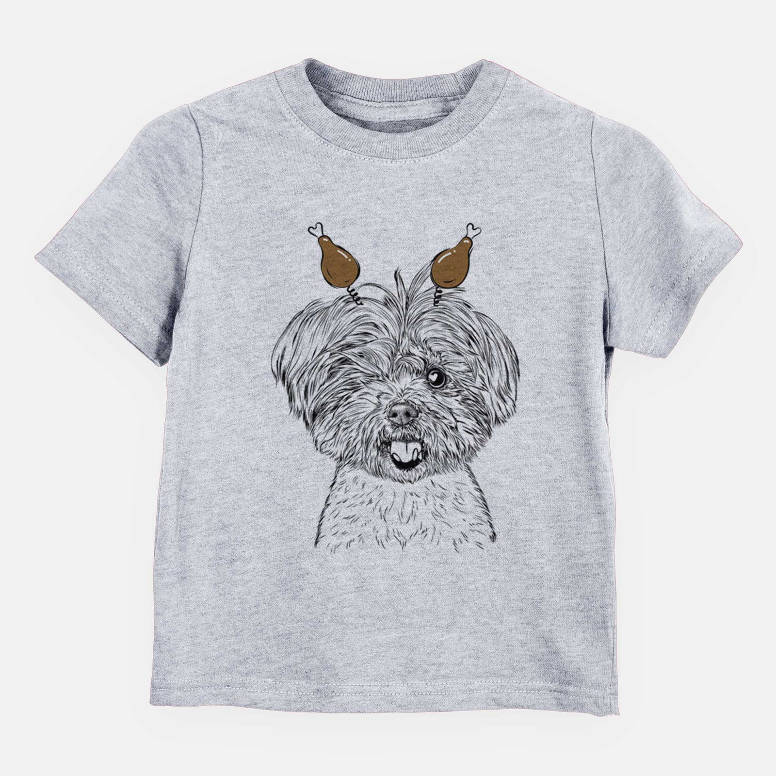 Thanksgiving Oliver the Yorkie Mix - Kids/Youth/Toddler Shirt