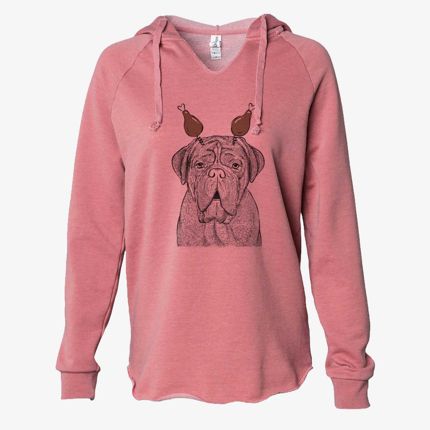 Thanksgiving Optimus the Dogue de Bordeaux - Cali Wave Hooded Sweatshirt