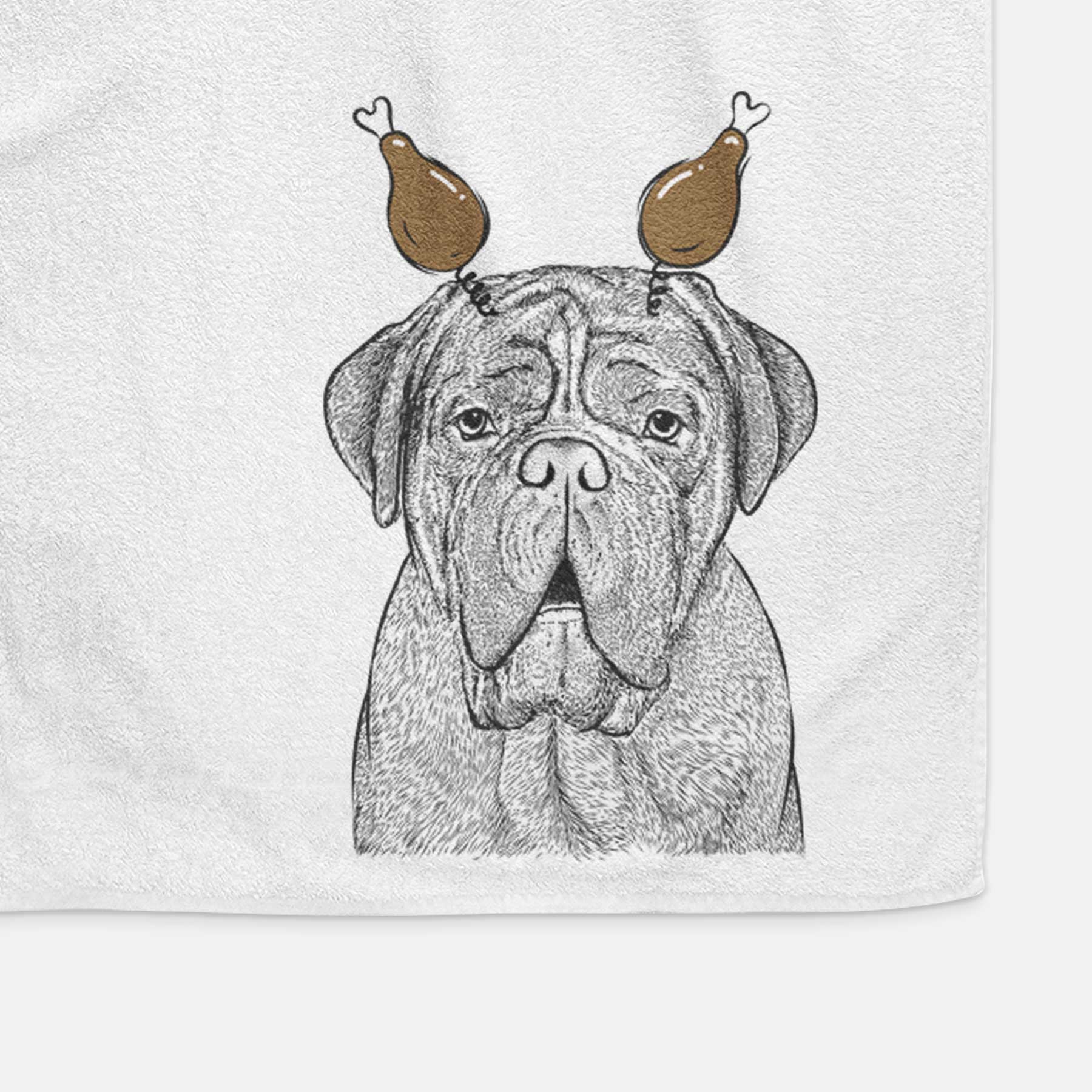 Optimus the Dogue de Bordeaux Decorative Hand Towel