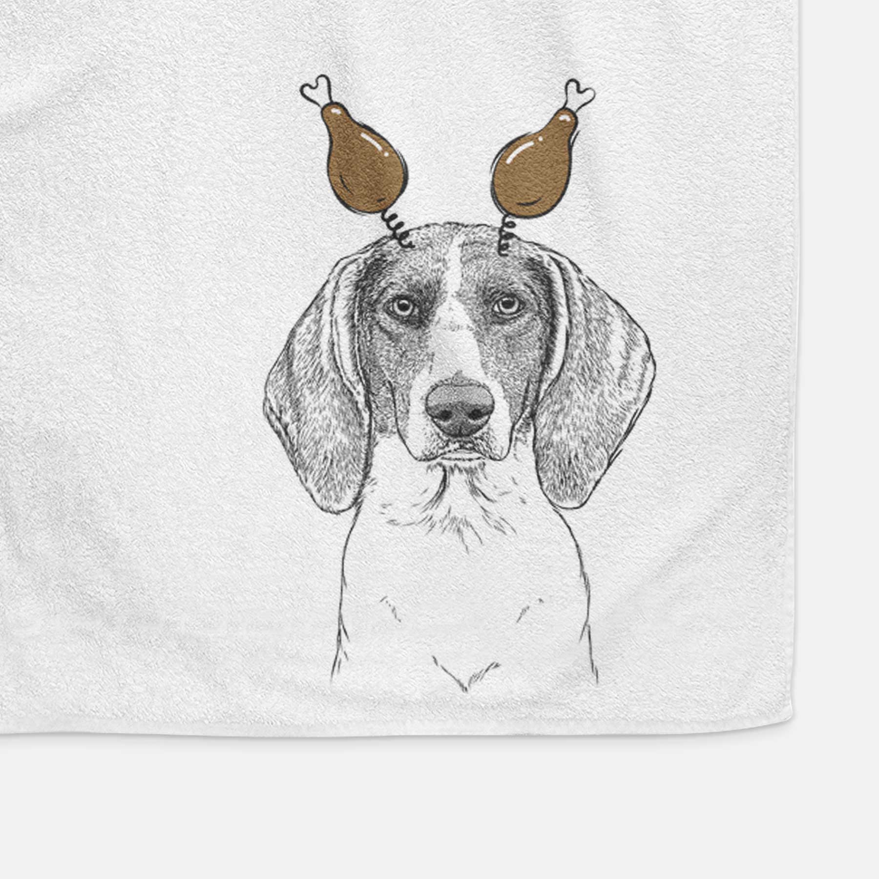 Orin the Treeing Walker Coonhound Decorative Hand Towel