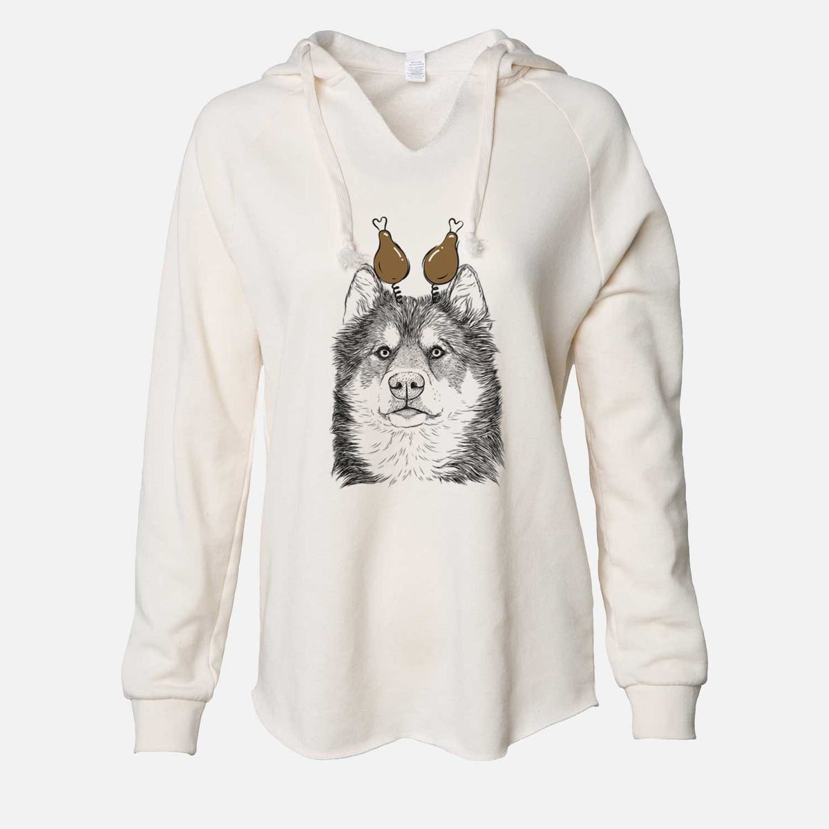 Thanksgiving Oskar the Canadian Eskimo Dog - Cali Wave Hooded Sweatshirt