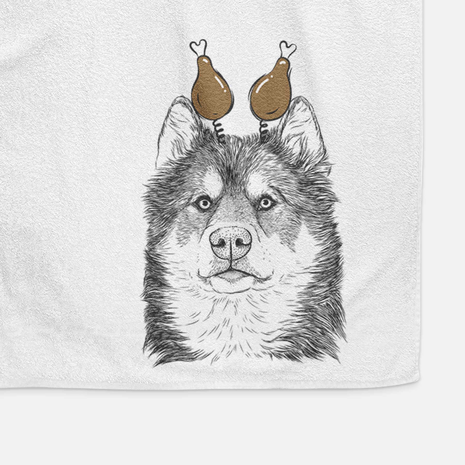 Oskar the Canadian Eskimo Dog Decorative Hand Towel