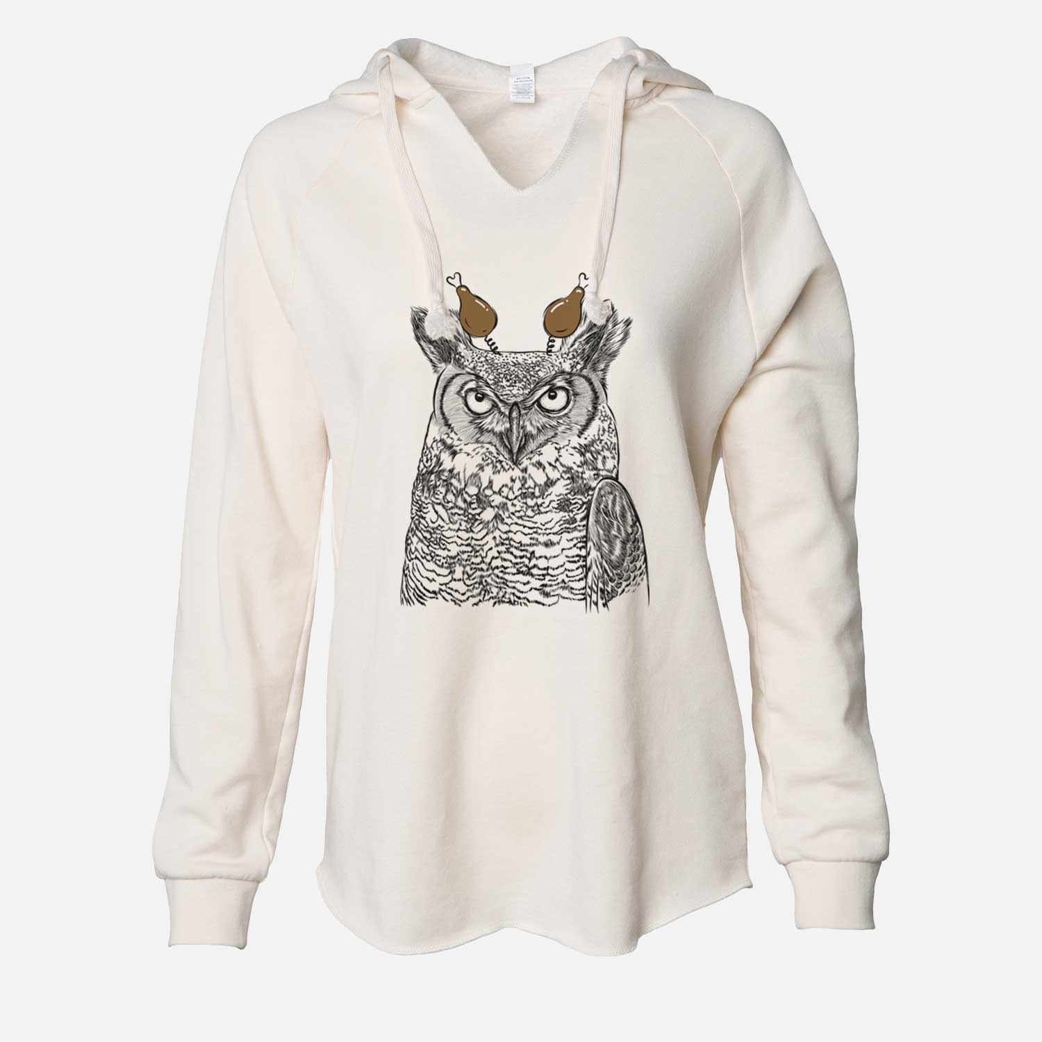 Thanksgiving Ozwald the Grey Horned Owl - Cali Wave Hooded Sweatshirt