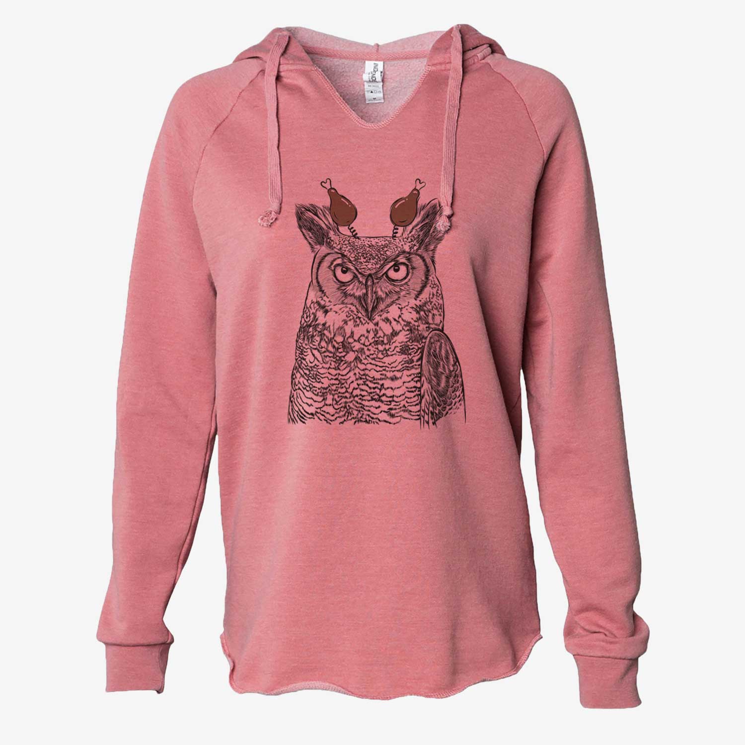 Thanksgiving Ozwald the Grey Horned Owl - Cali Wave Hooded Sweatshirt