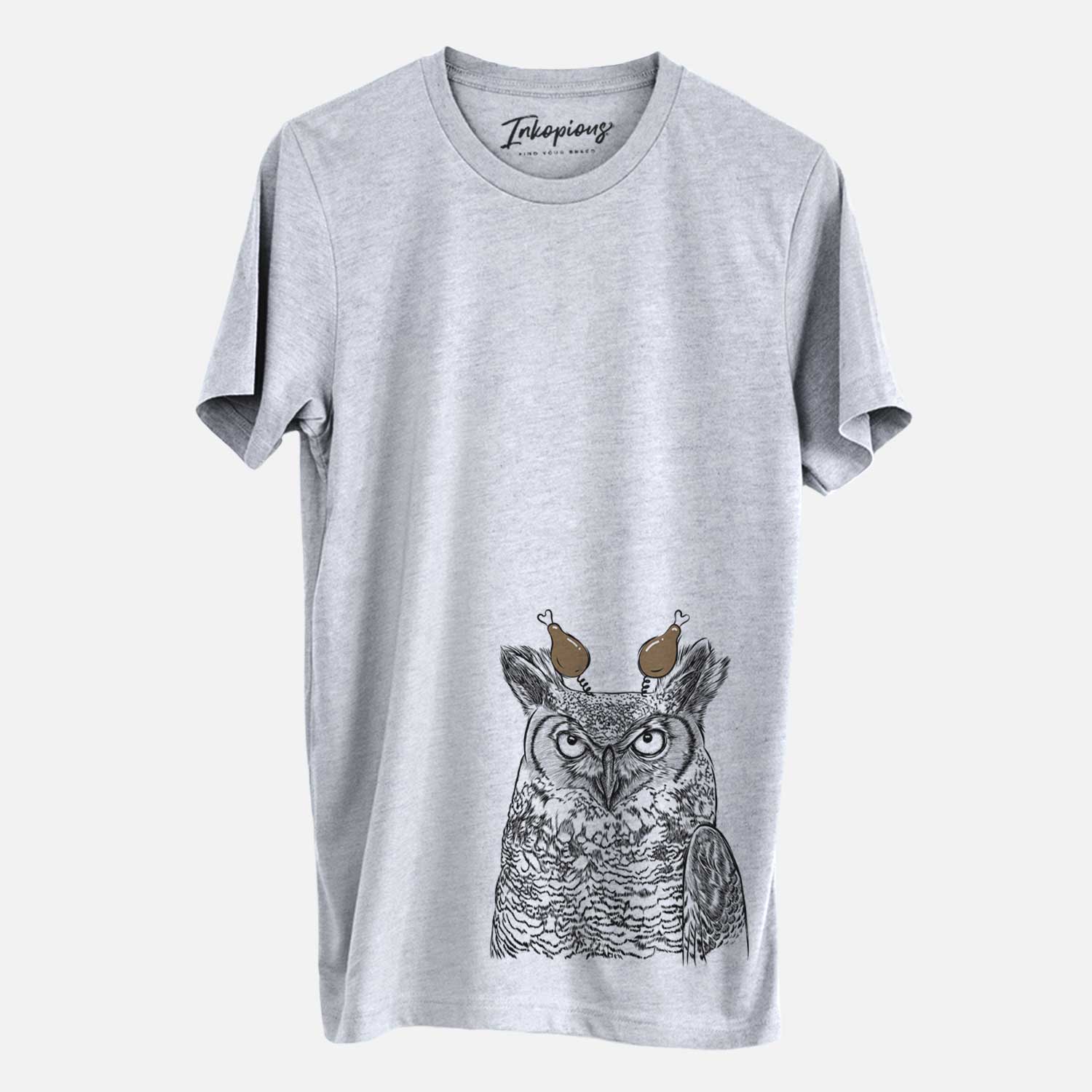 Thanksgiving Ozwald the Grey Horned Owl - Unisex Crewneck