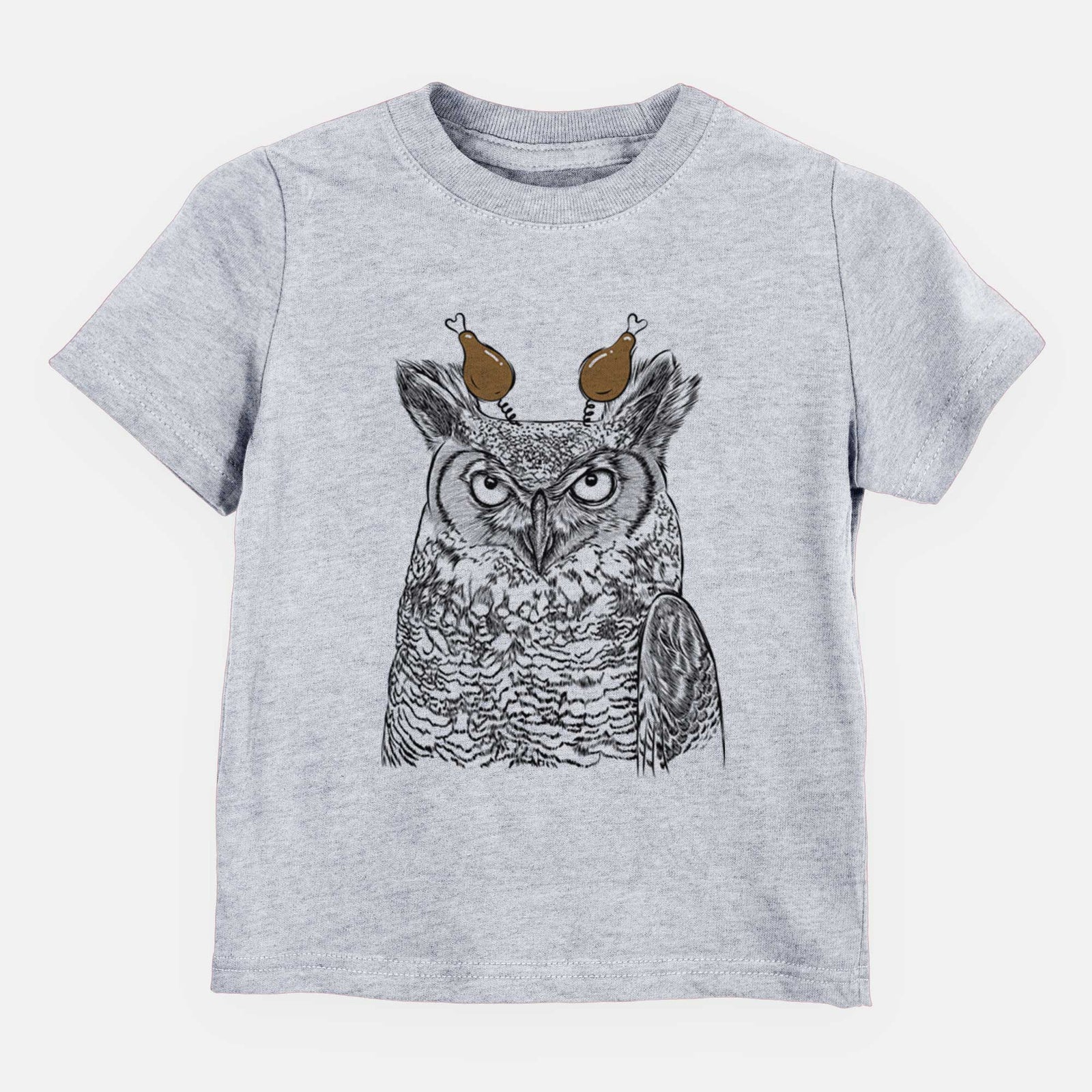 Thanksgiving Ozwald the Grey Horned Owl - Kids/Youth/Toddler Shirt