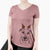 Thanksgiving Padre the Pitbull Mix - Women's Perfect V-neck Shirt