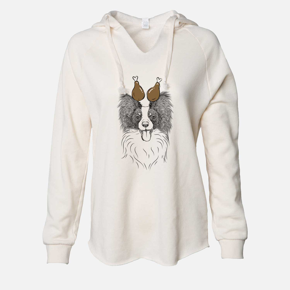 Thanksgiving Patrick the Papillon - Cali Wave Hooded Sweatshirt