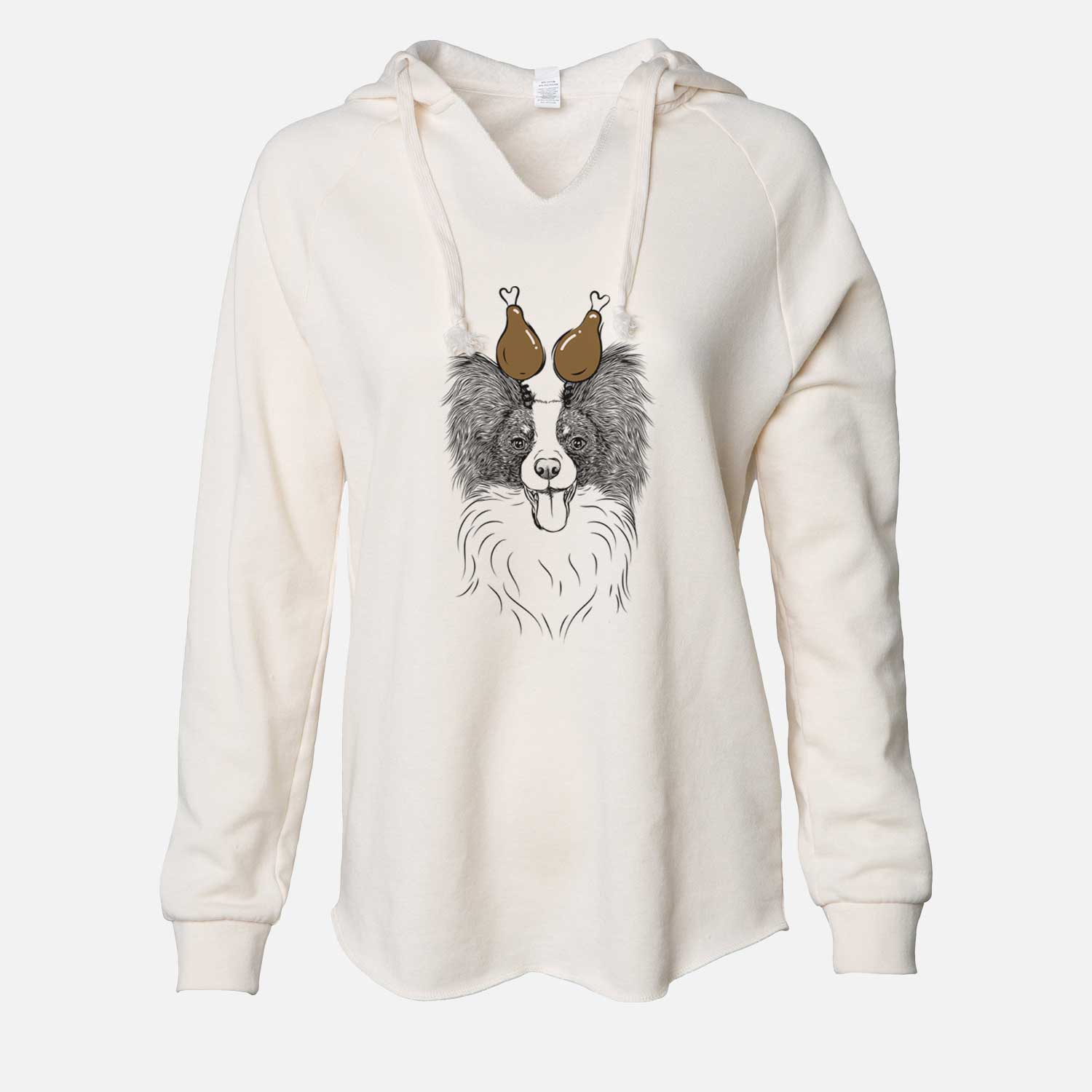 Thanksgiving Patrick the Papillon - Cali Wave Hooded Sweatshirt